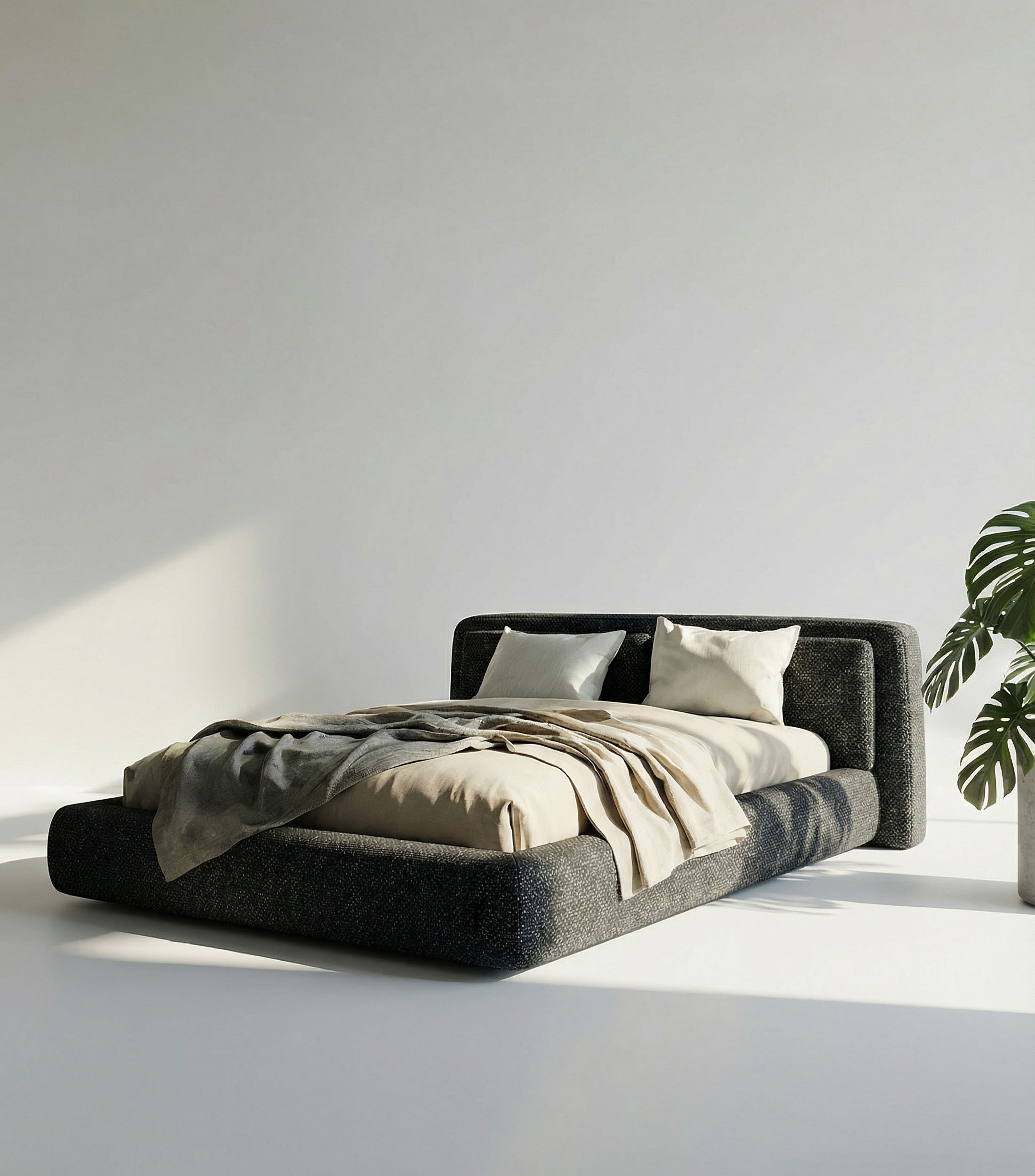 Cama Queen Size Elements en tela