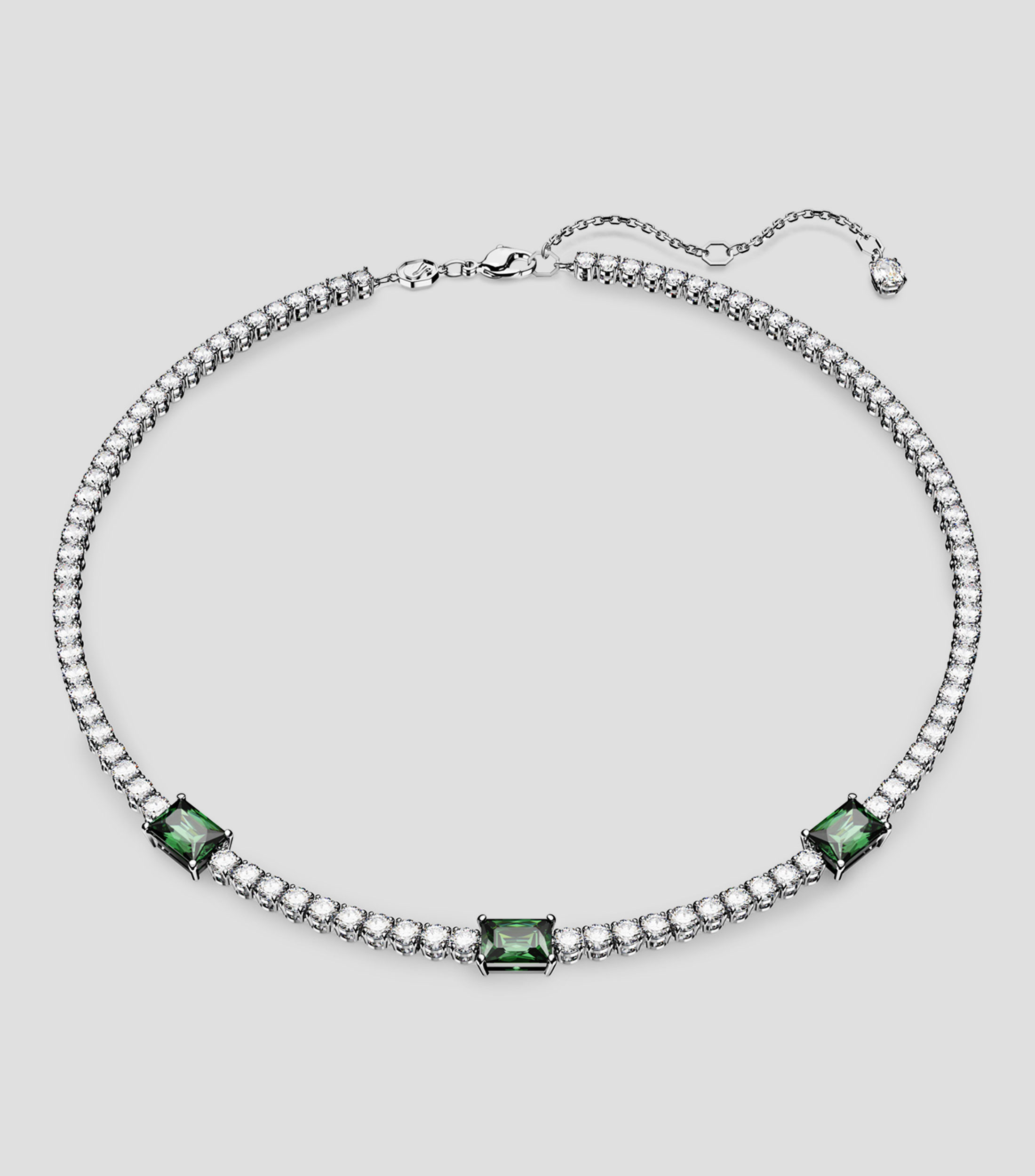 Collar con piedras redondas y rectangulares Mujer