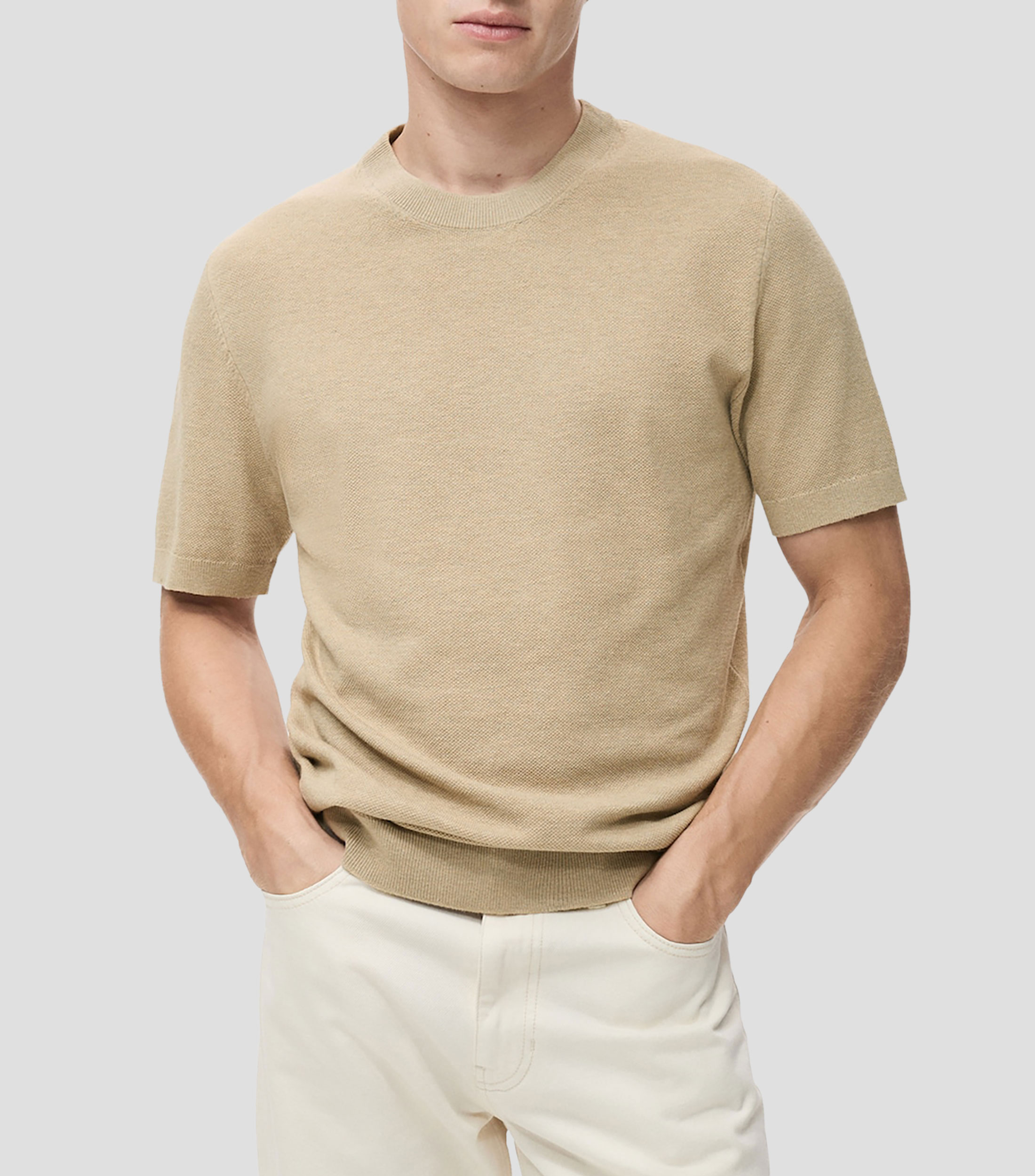 Playera lisa de manga corta Hombre