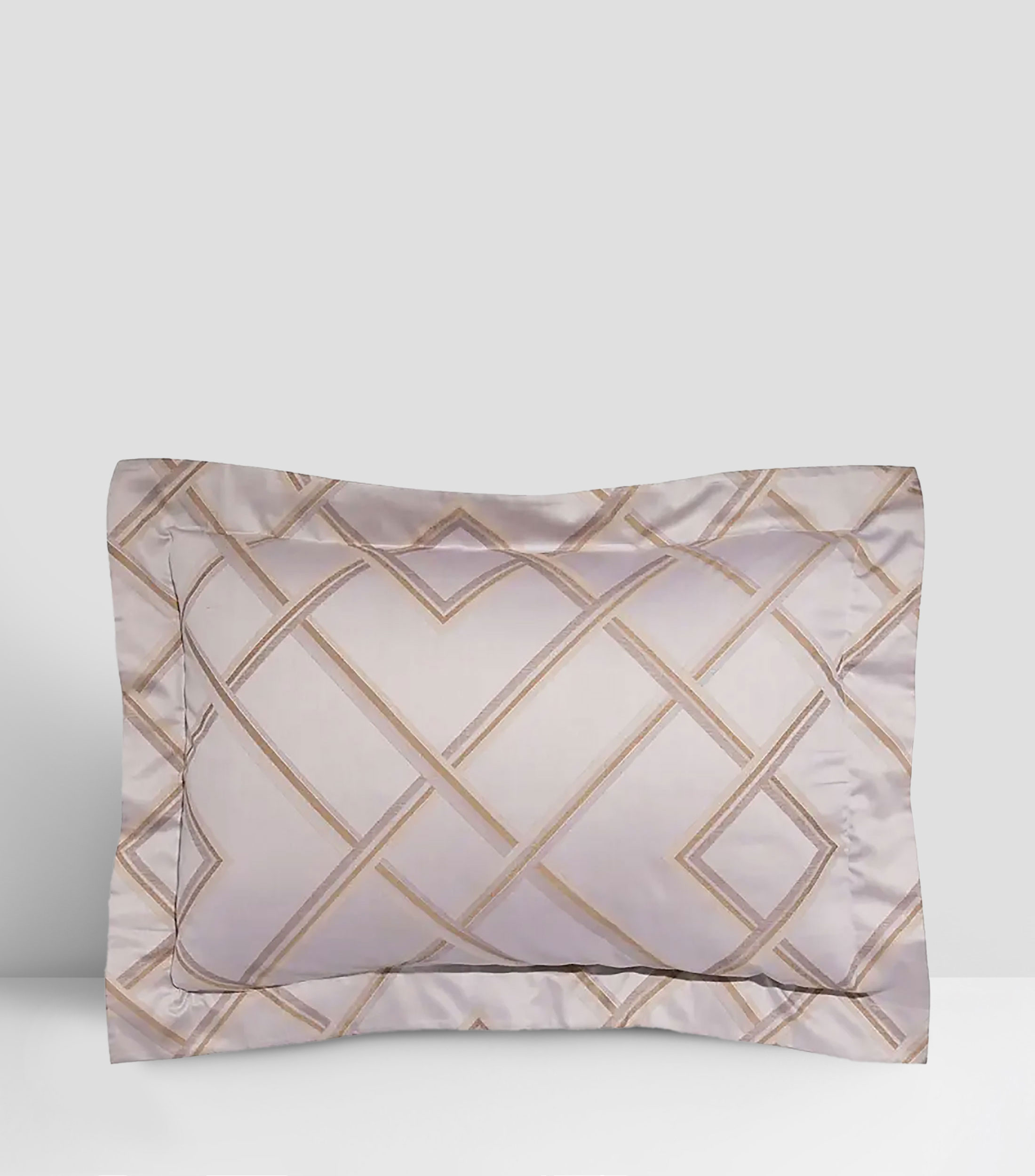 Funda para almohada king size en algodón Geometrics Arredo arena