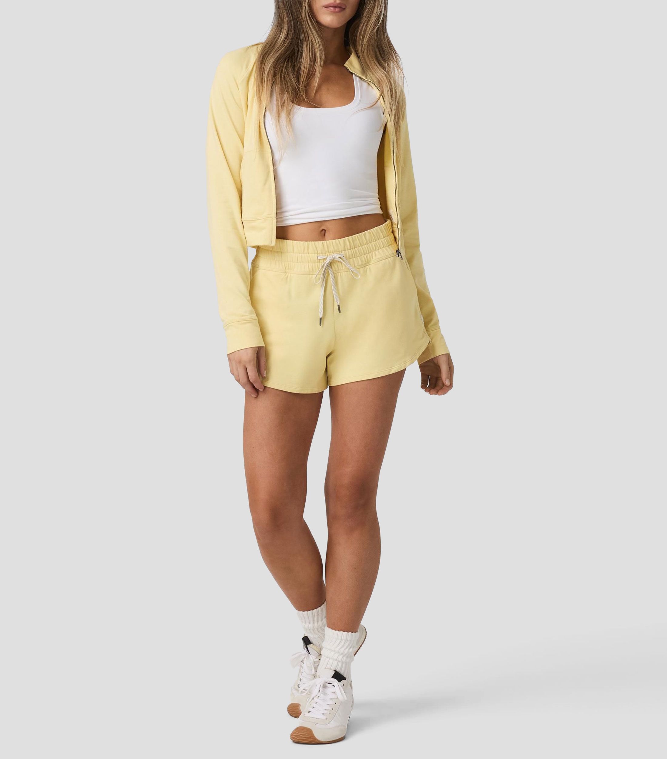 Short de entrenamiento liso Mujer