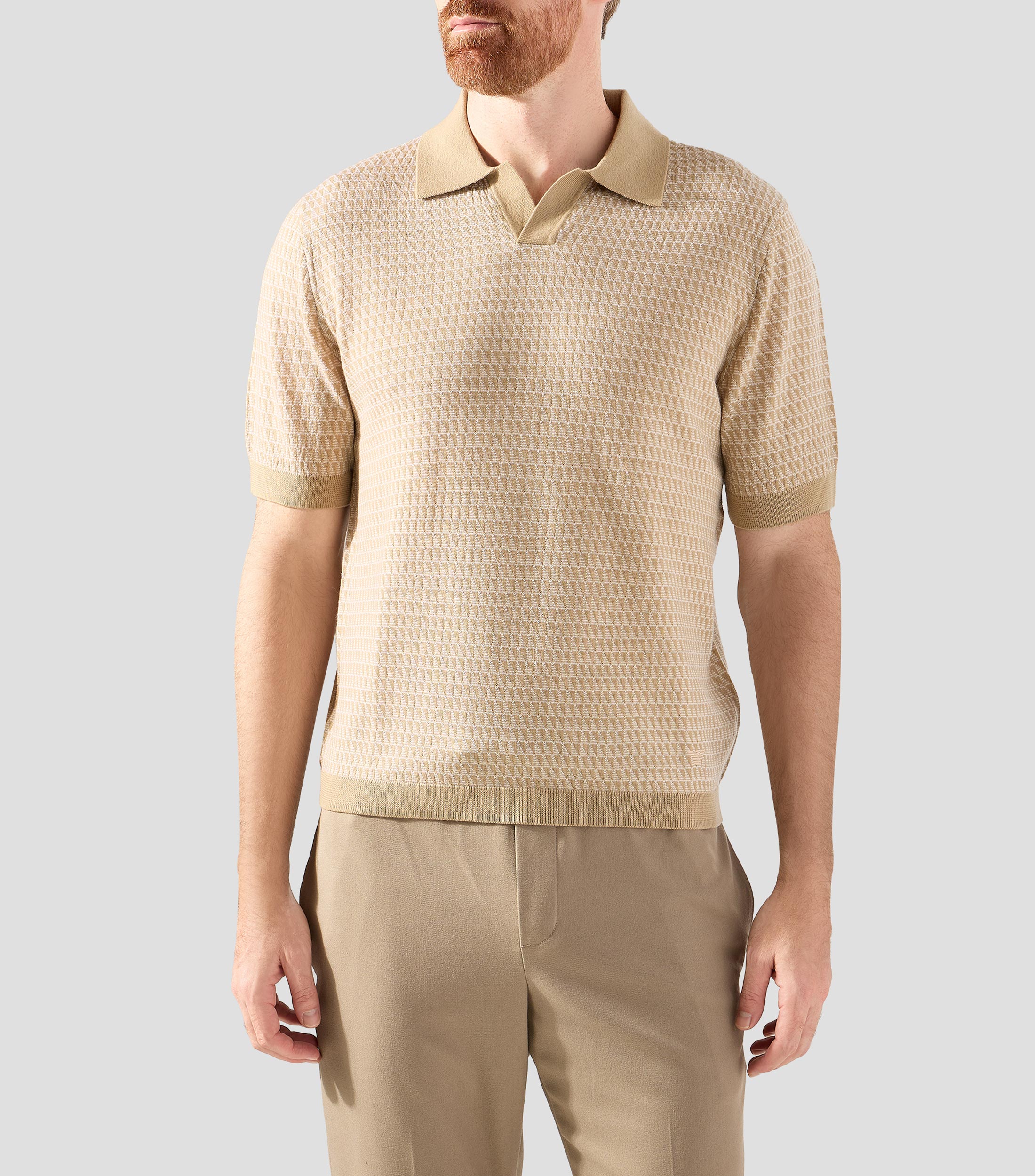 Suéter cuello tipo polo Hombre