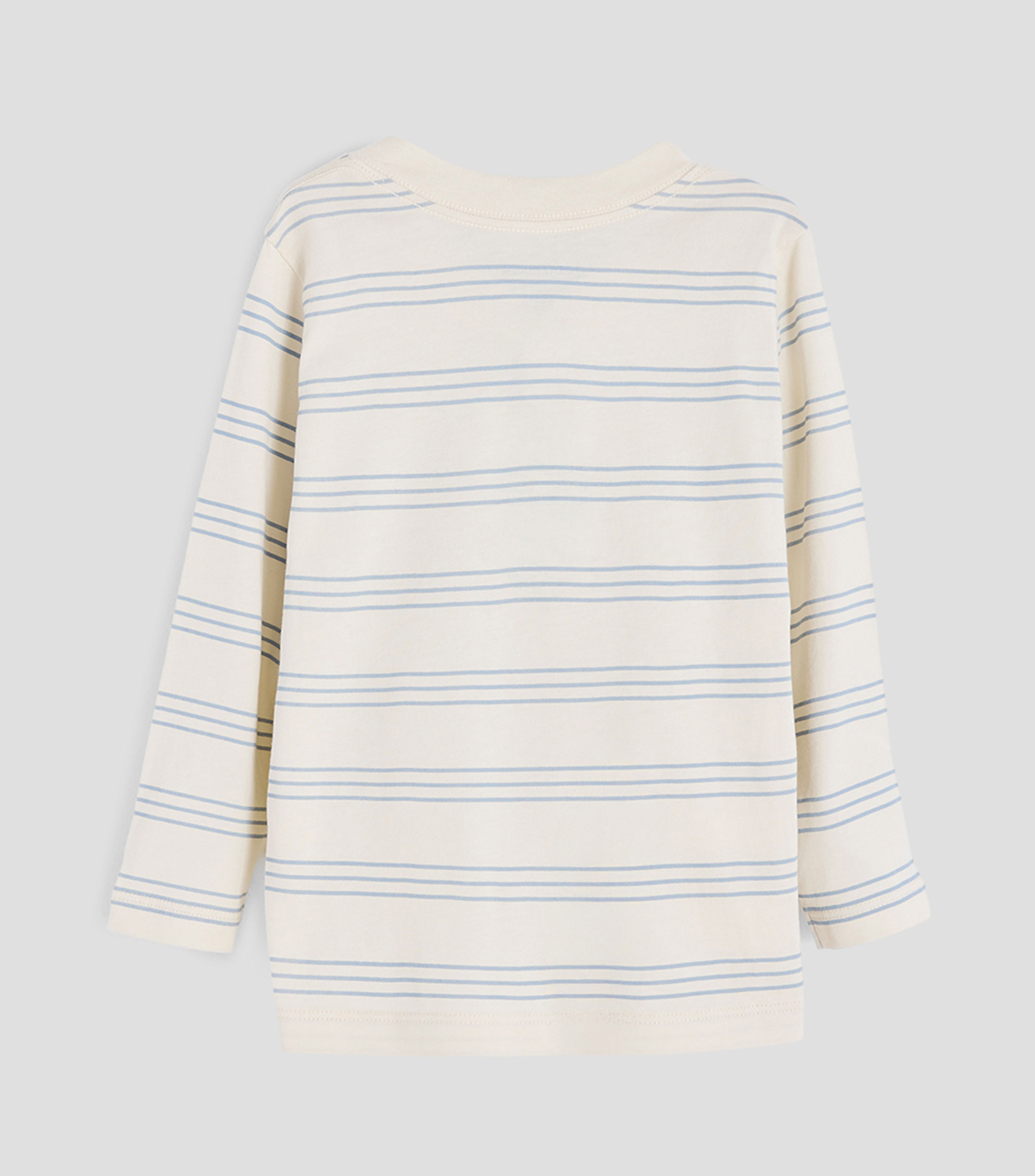 Playera cuello redondo manga larga rayas Bebé