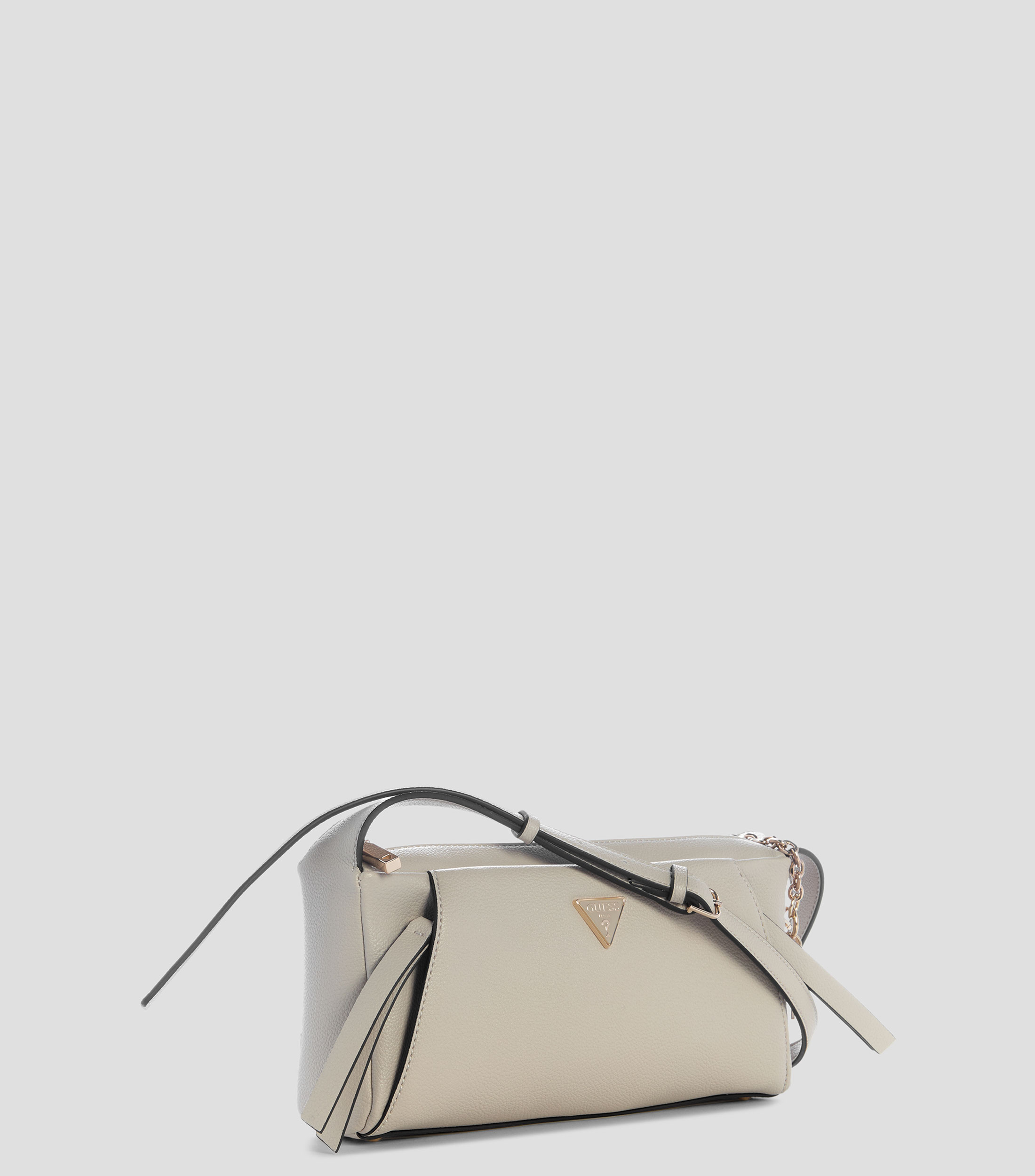 Bolsa crossbody lisa con detalle texturizado Mujer