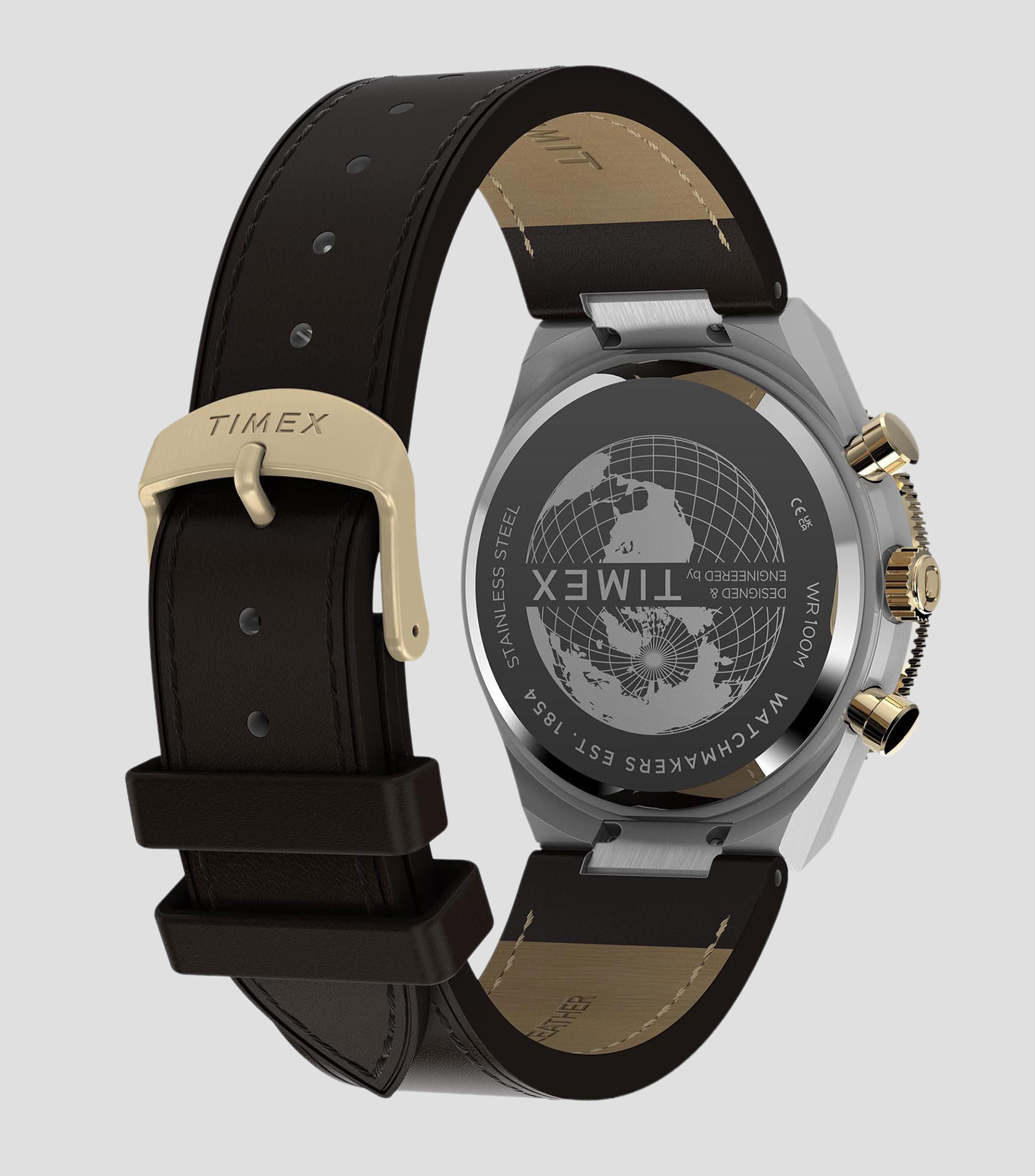 Reloj para Hombre Q Timex Continental Casual Negro, Plateado
