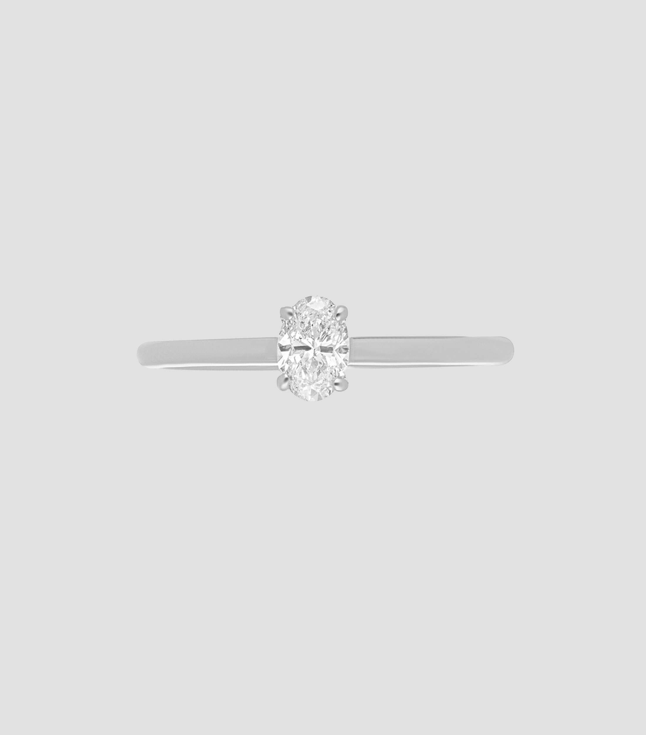 Anillo en oro blanco de 18 Kilates con diamante Mujer