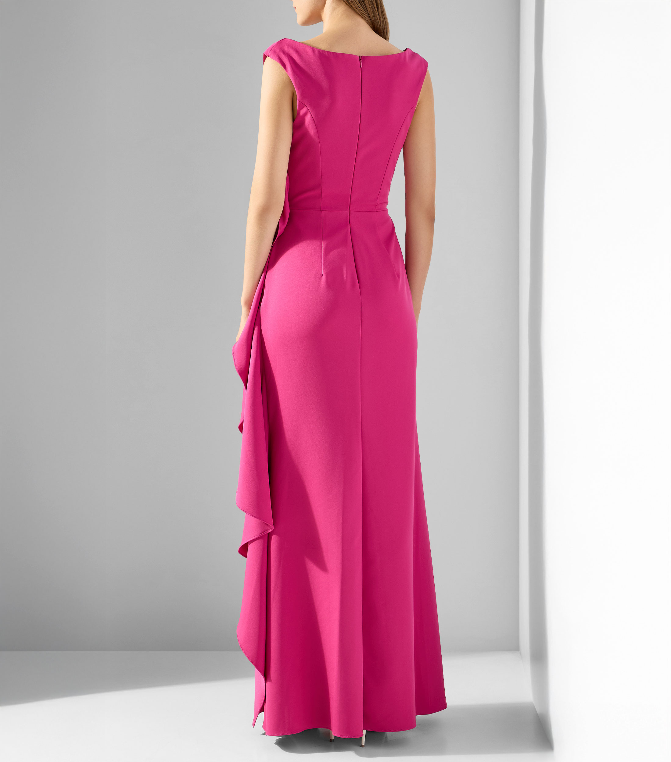Vestido de fiesta largo liso Mujer