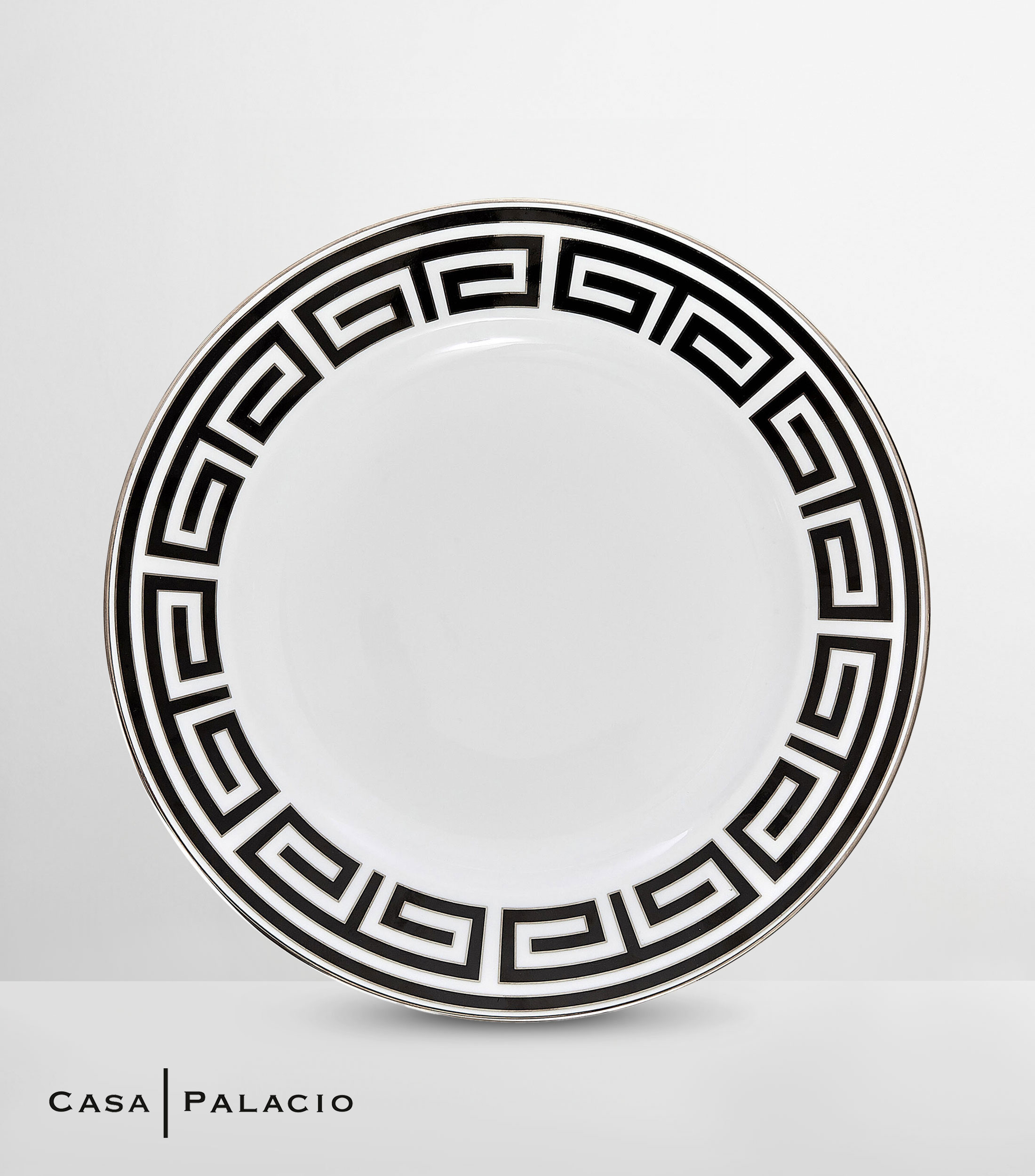 Plato base llano Impero Laberinto en porcelana