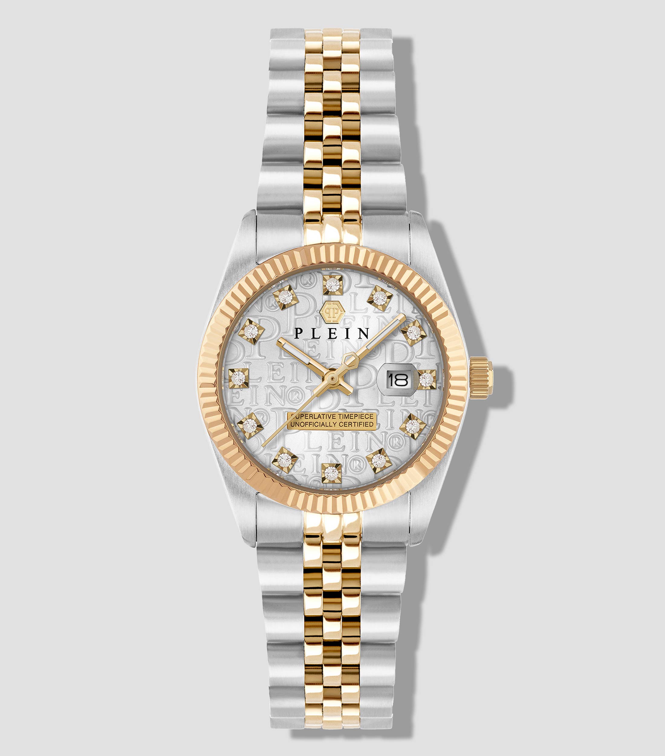 Reloj para Mujer Date Superlative Casual Plateado, Dorado