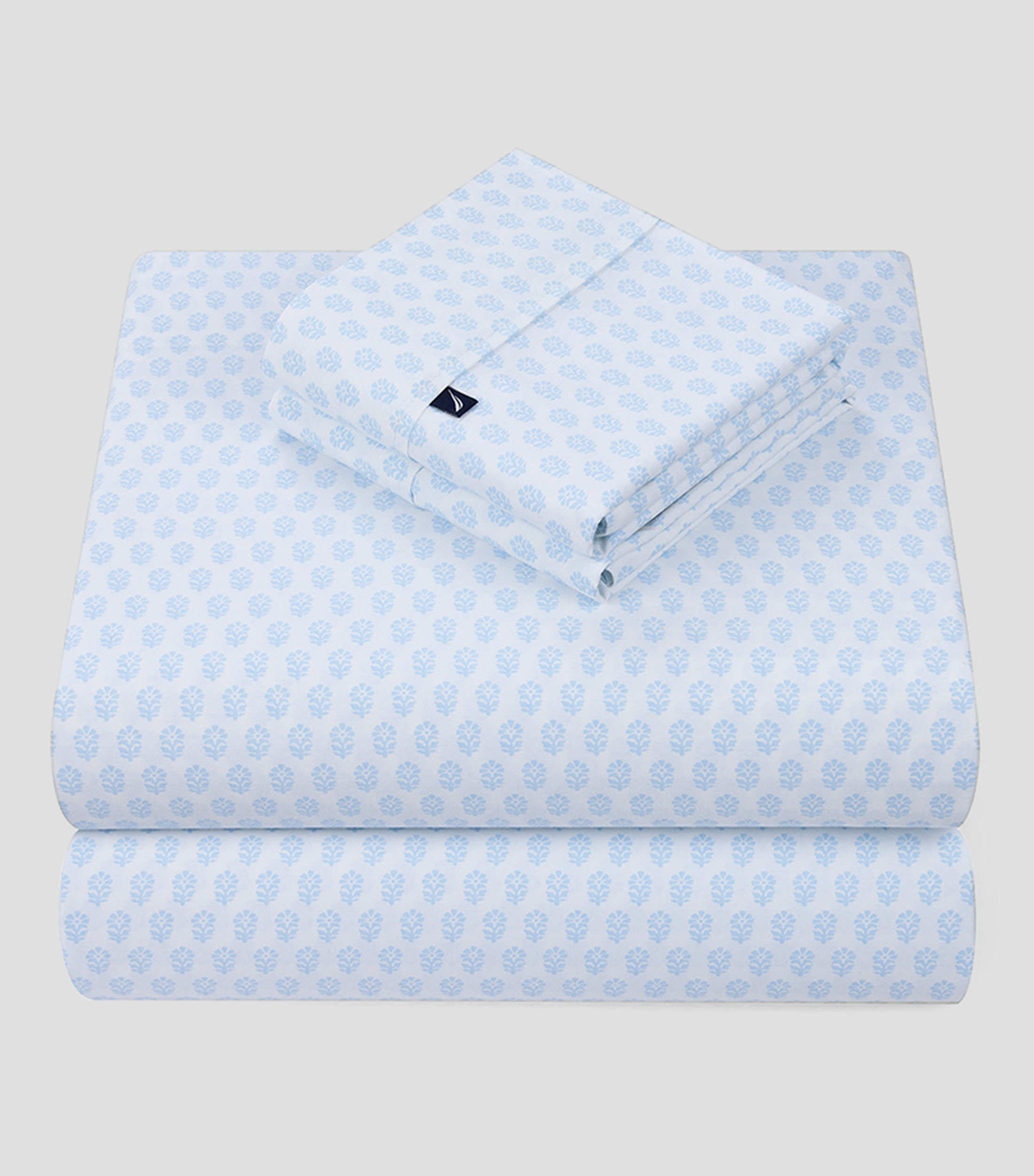 Juego de sábanas King Size en algodón Sea Hydrangea Blanco