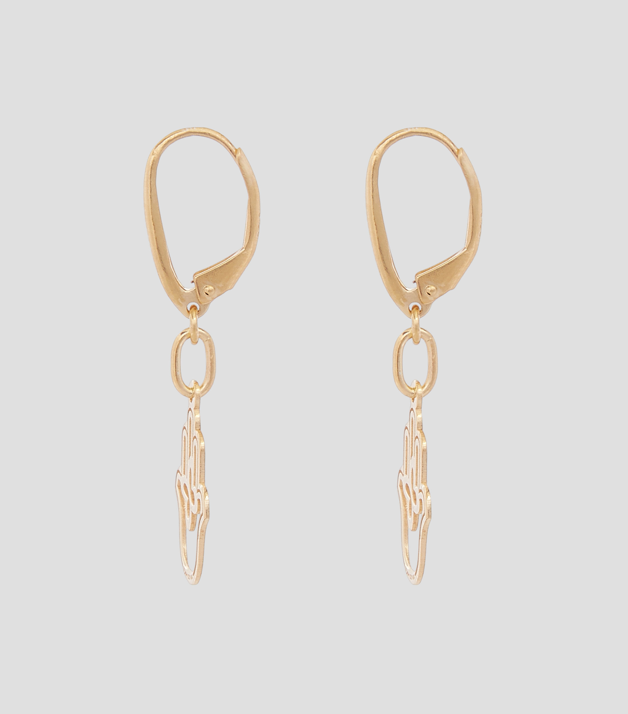Aretes en plata con baño en oro Carisma Mano de Fátima Mujer