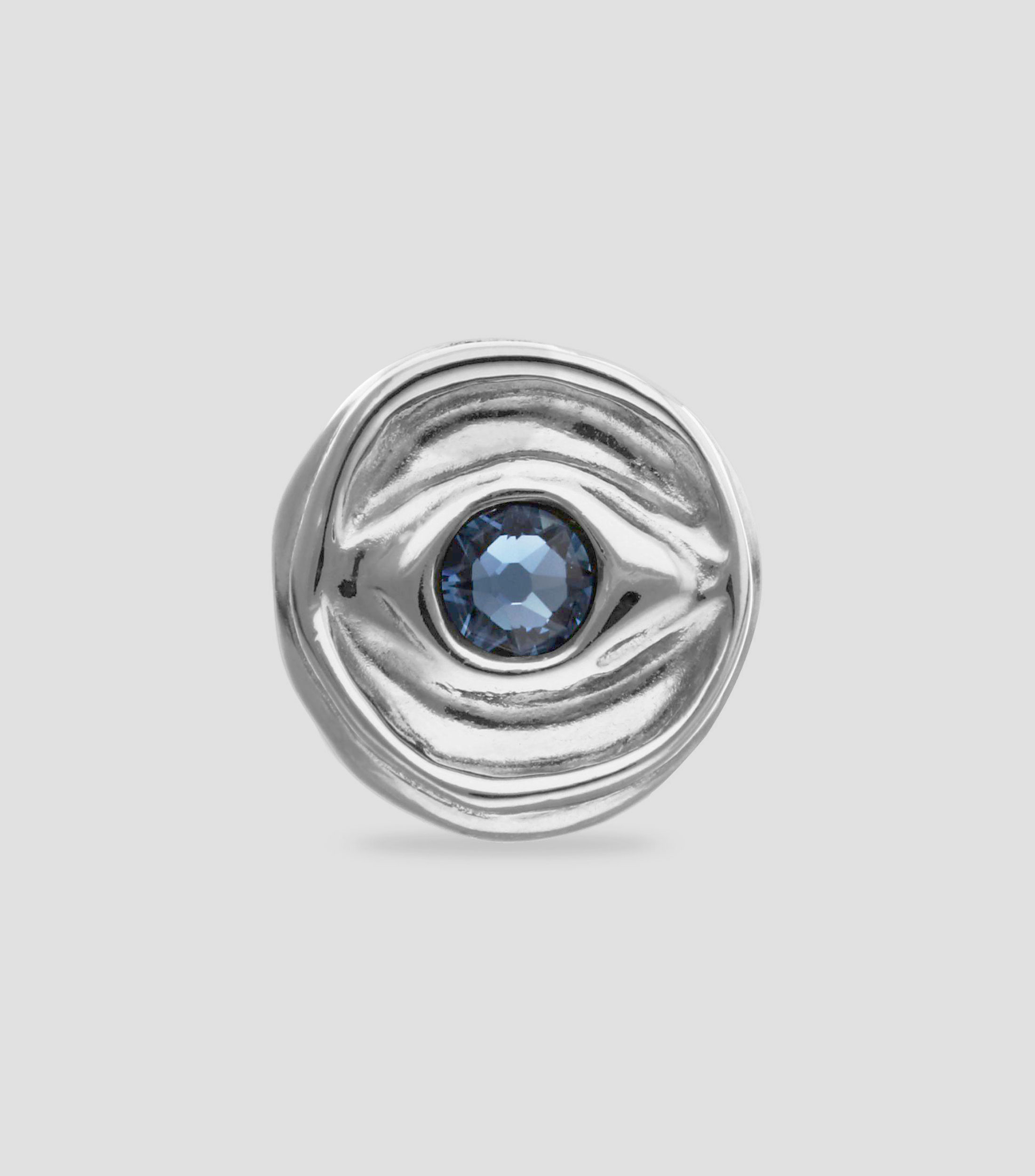 Anillo con pedrería azul Unisex