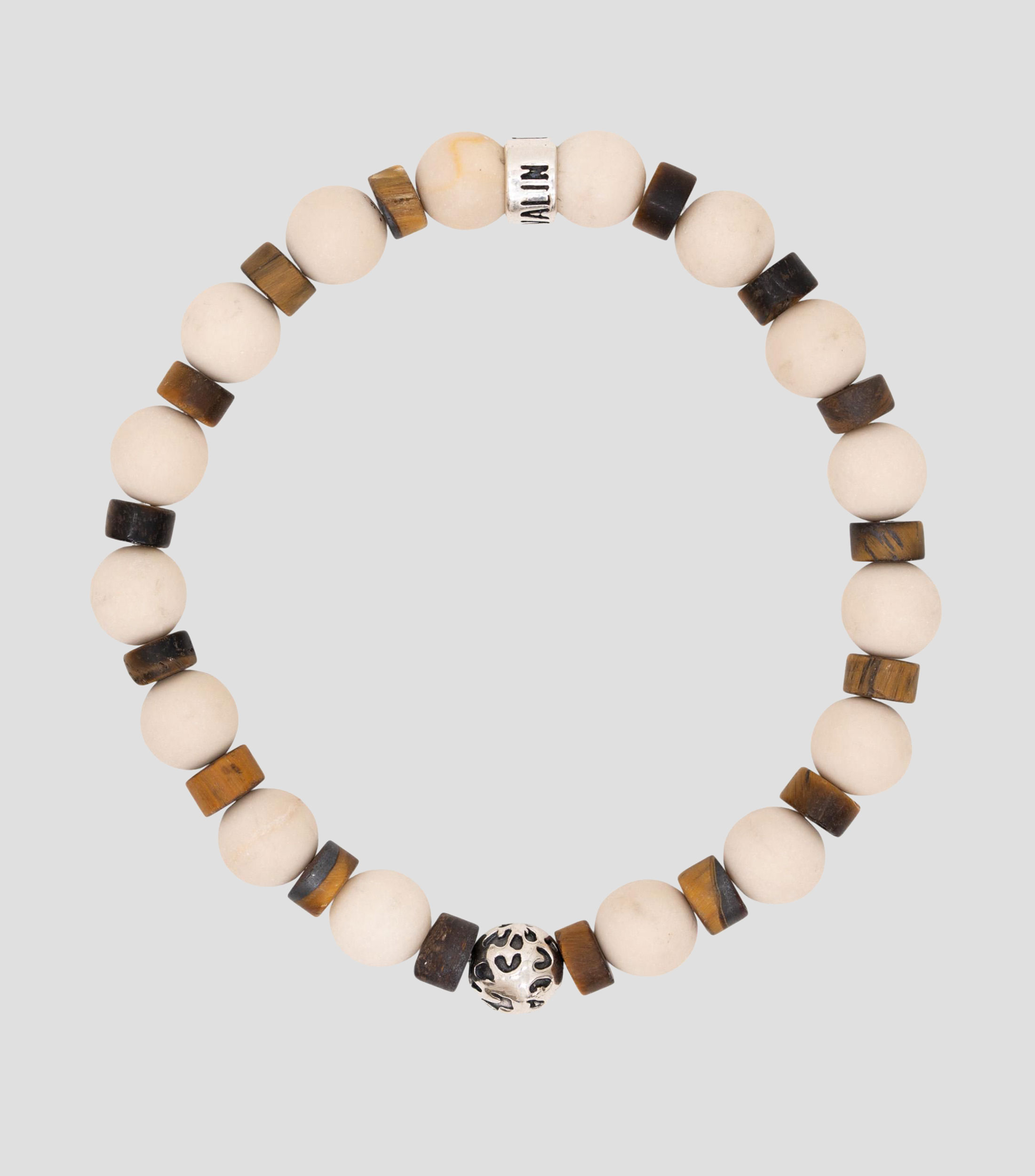 Brazalete con ojo de tigre, Jaspe fósil Hombre