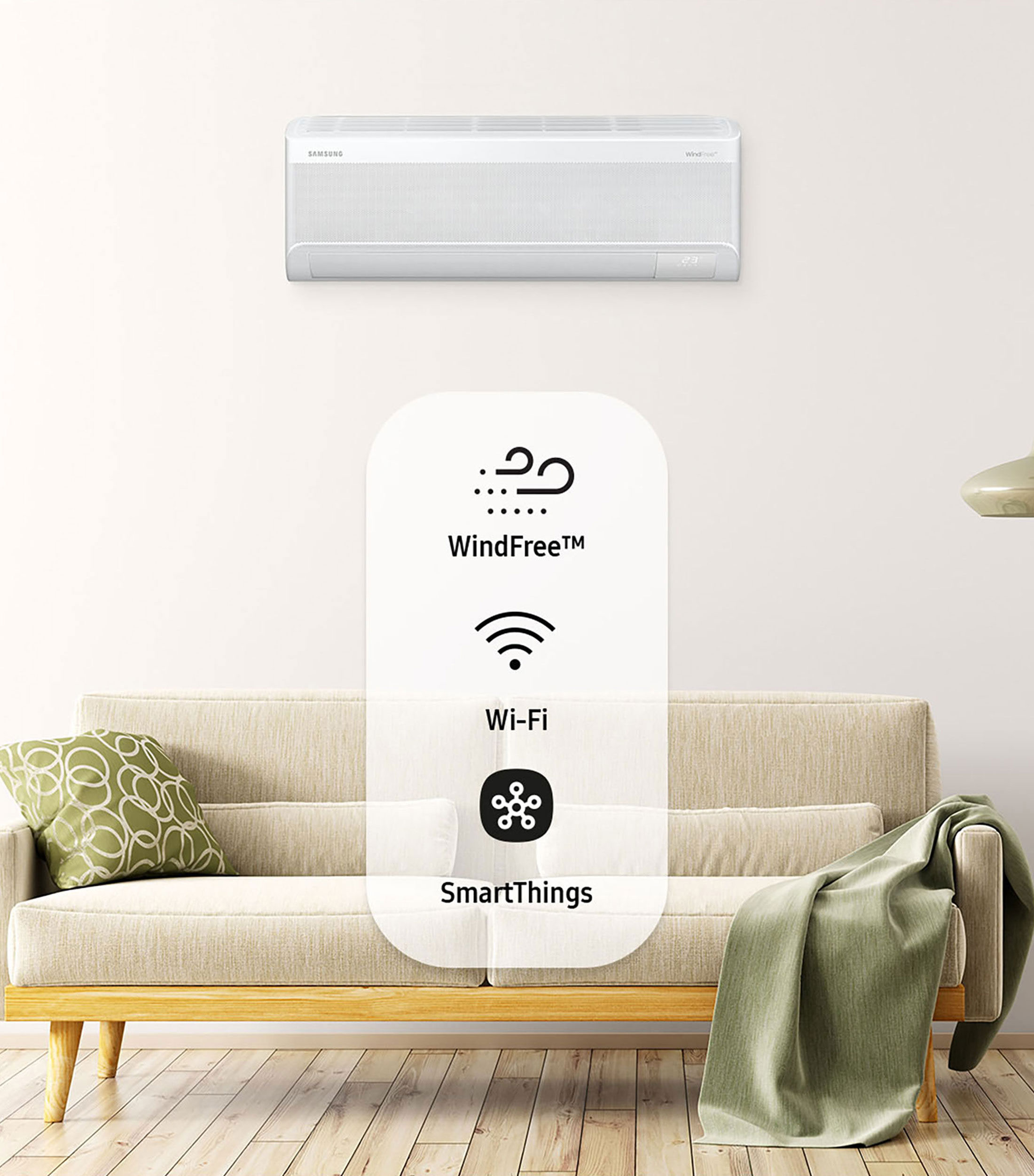 Aire acondicionado Minisplit WindFree 18,000 BTUs, 1.5 Toneladas, 220V Frio