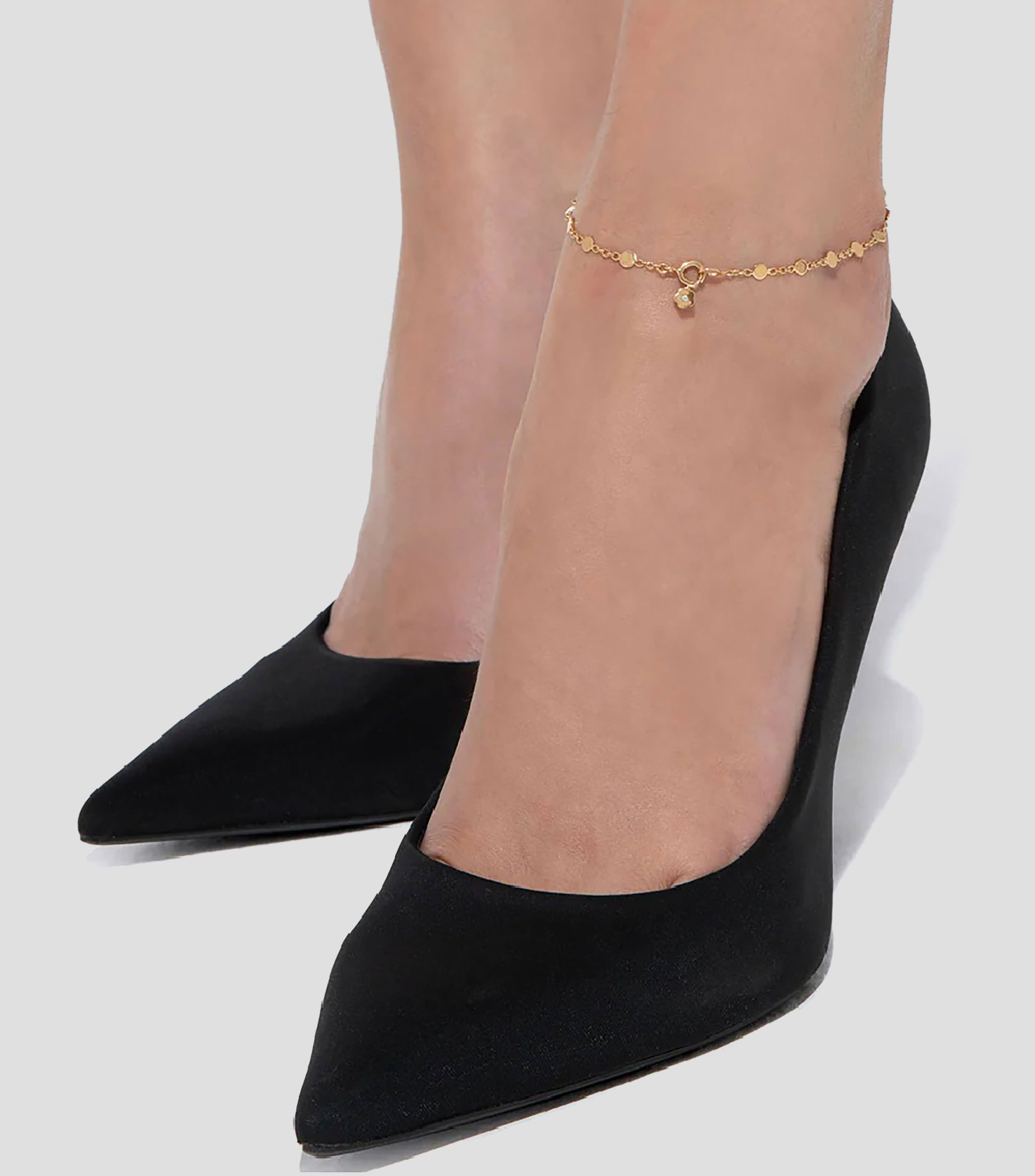 Pulsera para tobillo en oro amarillo 18 kilates con diamante Mujer