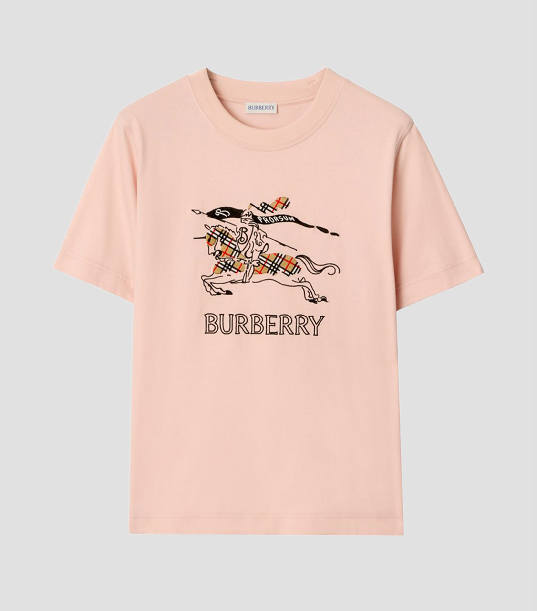 Playera cuello redondo manga corta con estampado Mujer