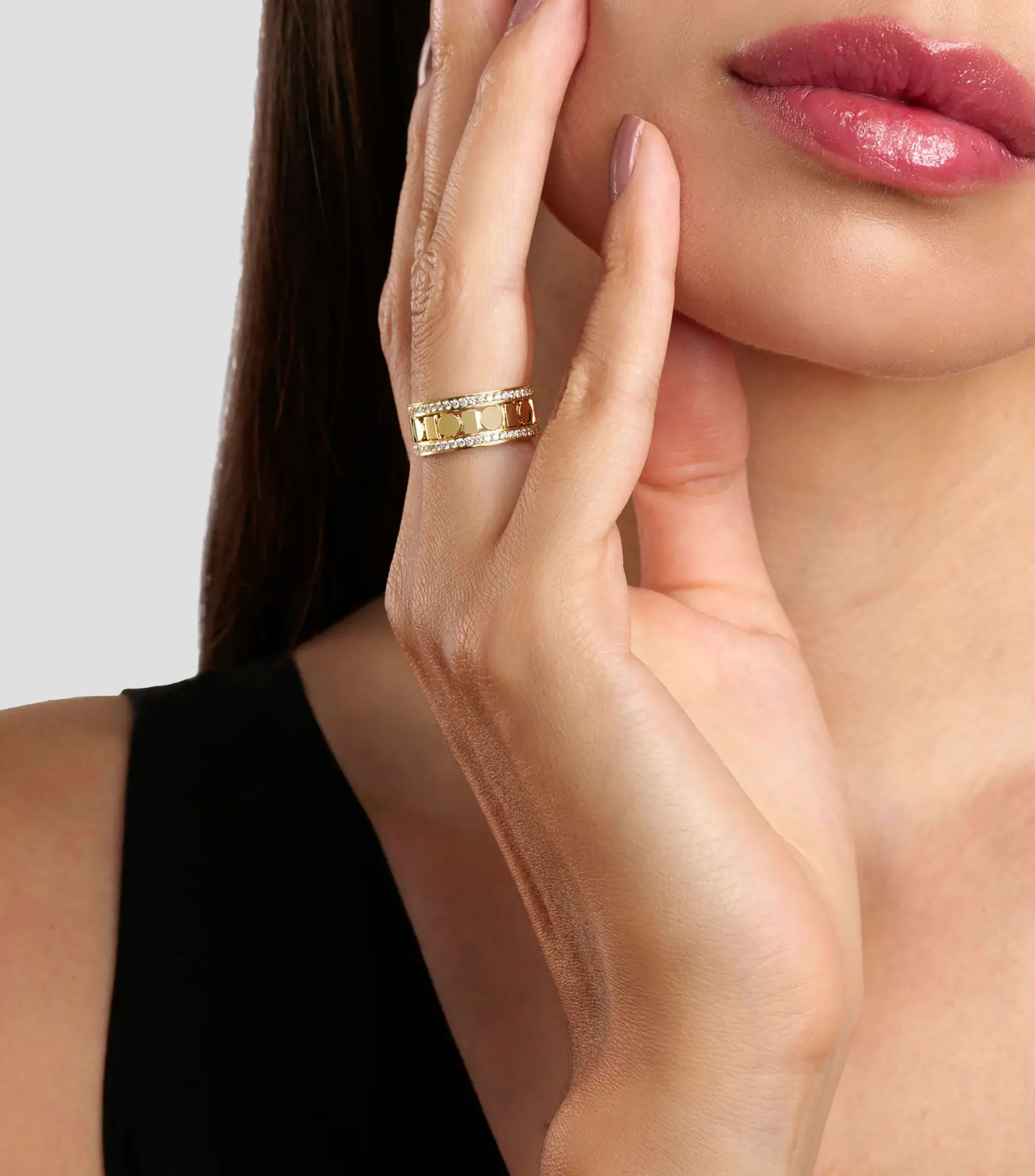 Anillo en Oro amarillo de 18 kilates Belle Epoque con diamantes Mujer