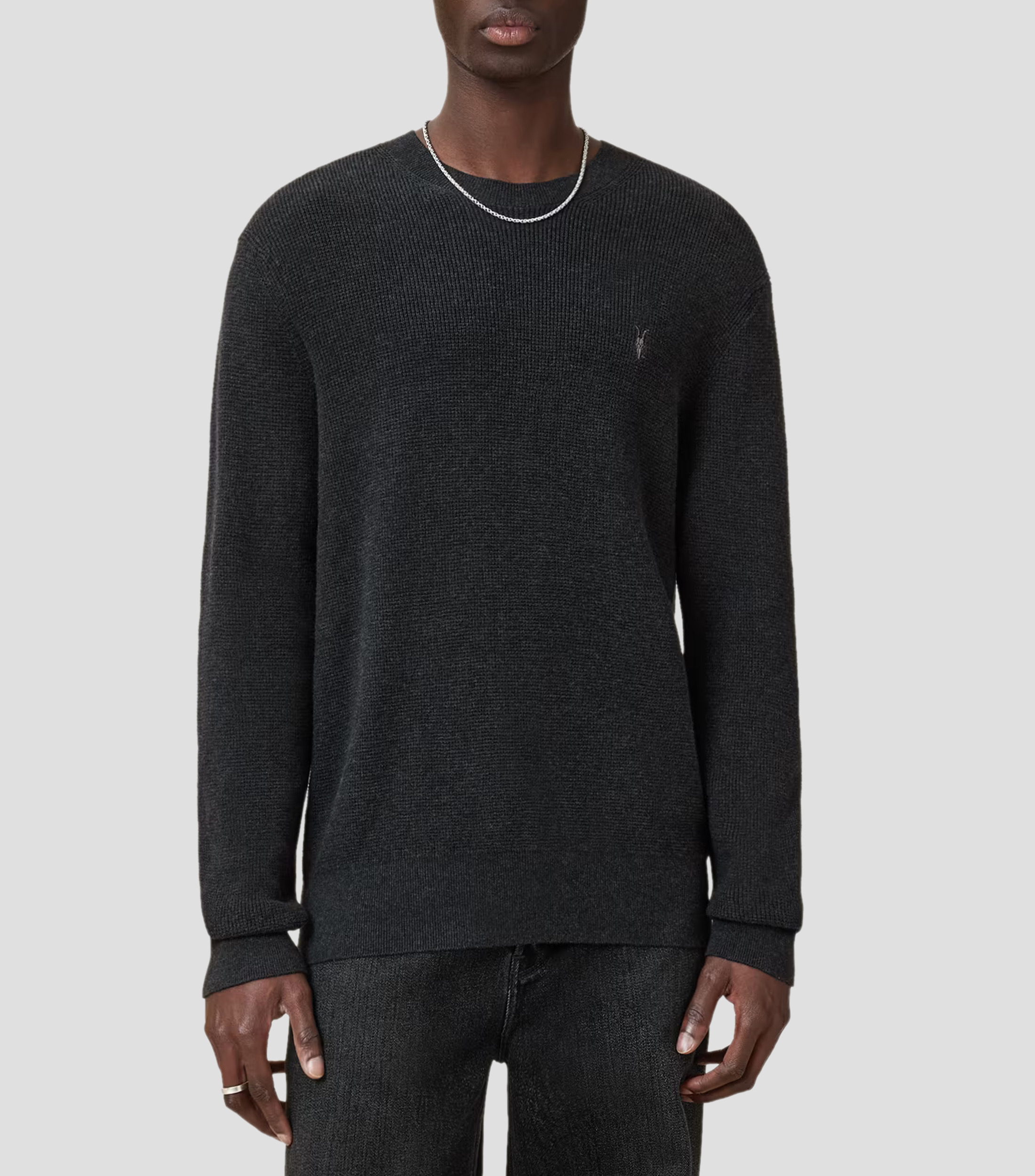 Suéter cuello redondo liso Hombre