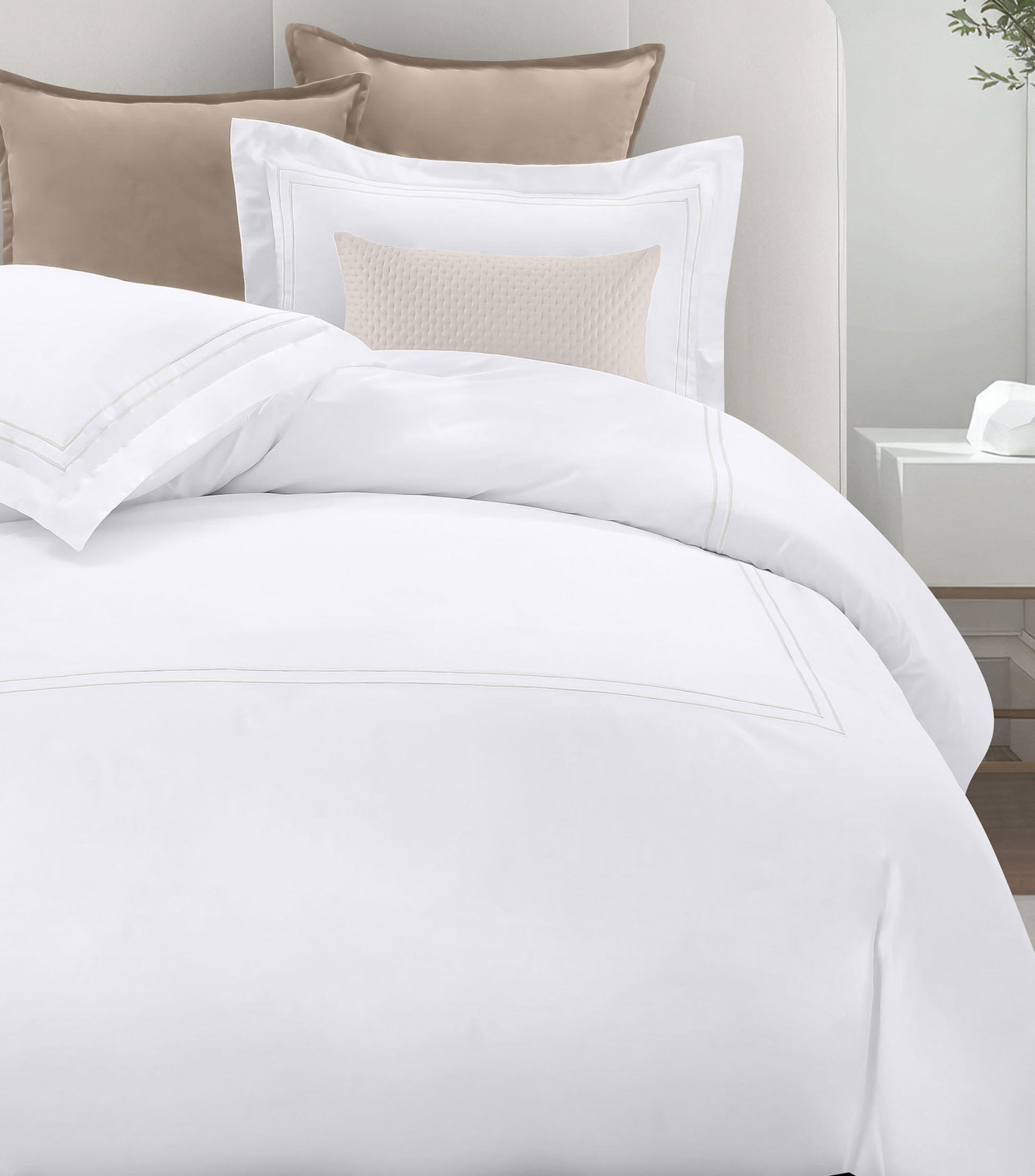 Funda para Almohada Estándar de Algodón Andersen Blanca