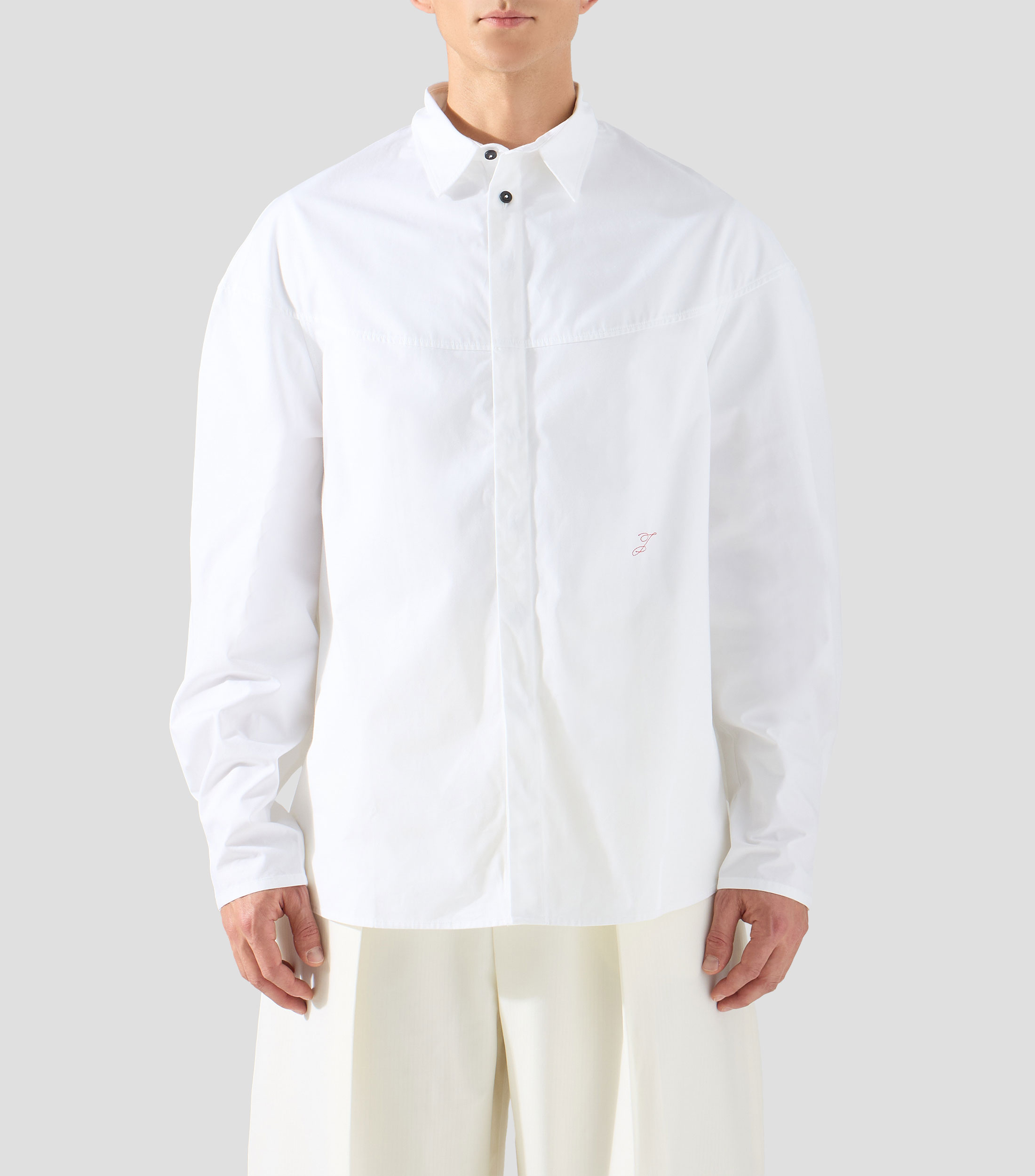Camisa lisa manga larga Hombre