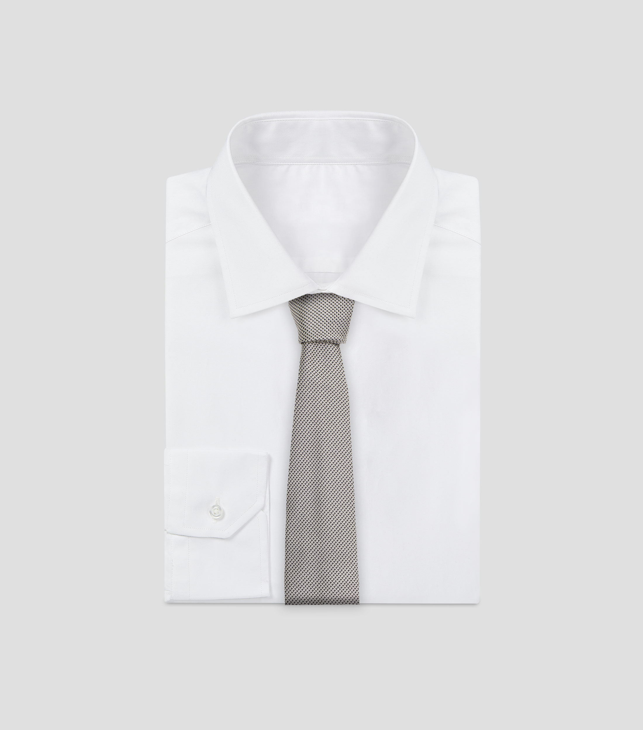 Corbata ancha en seda microdiseño