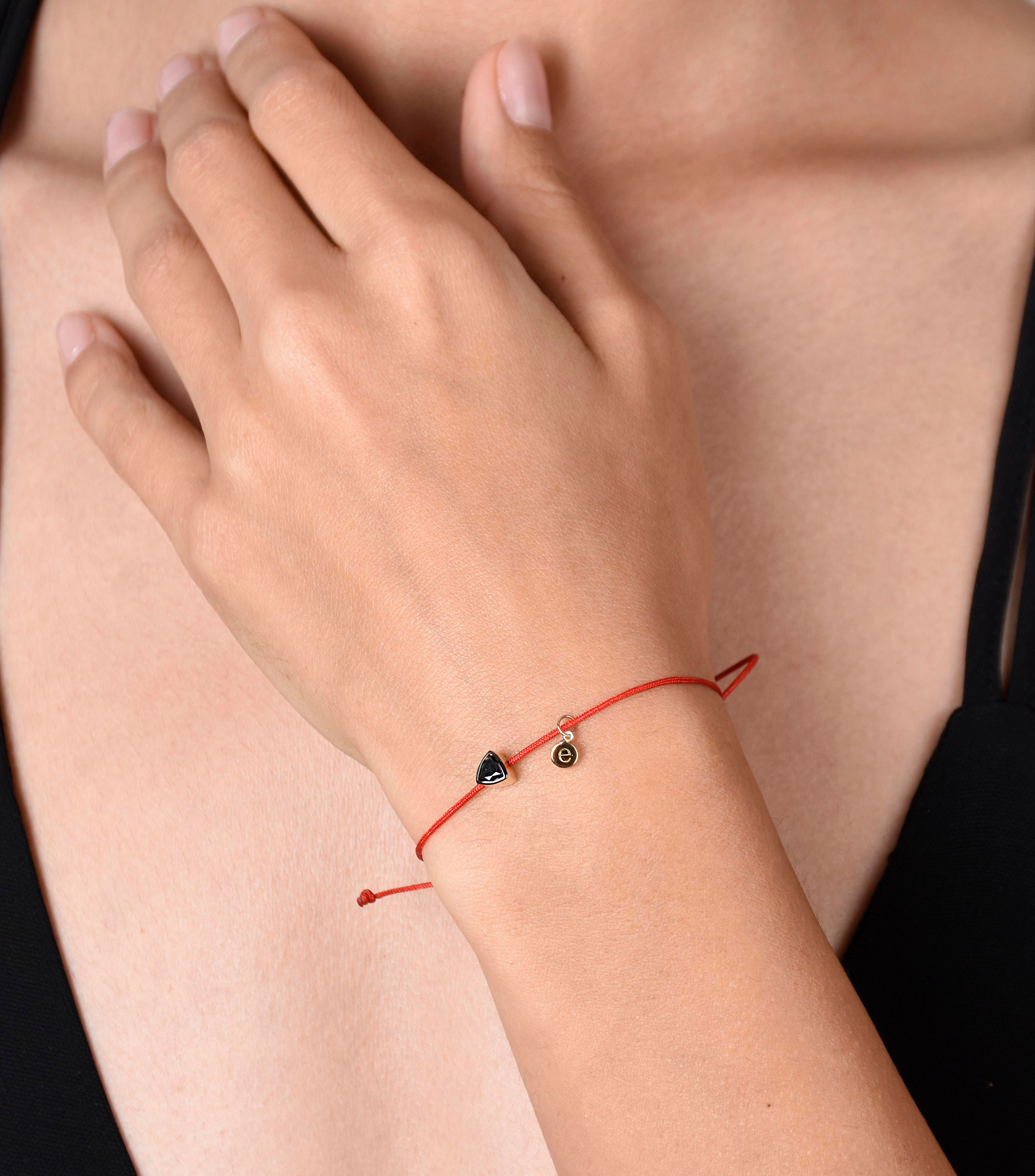 Pulsera con diamante negro Mujer