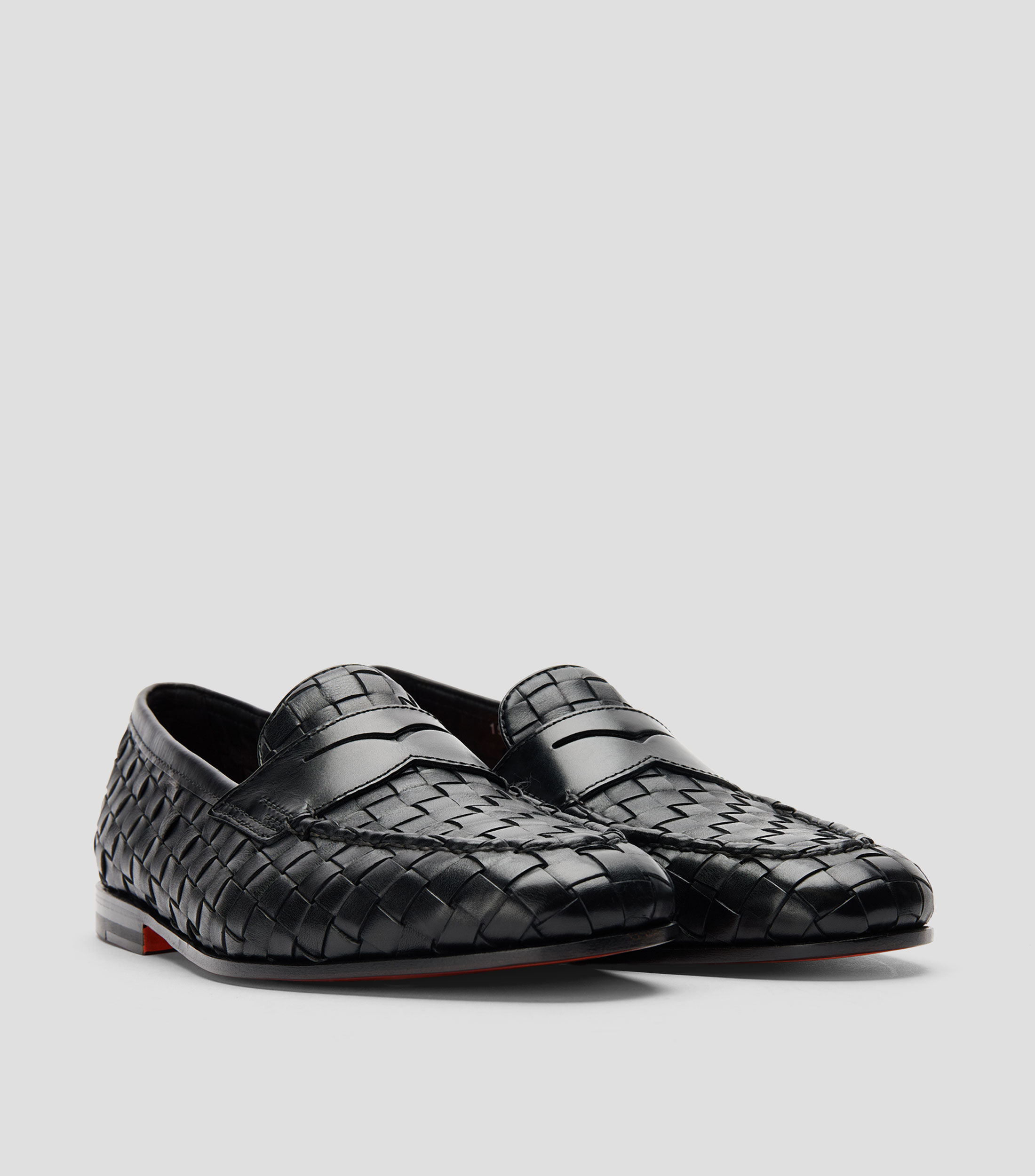 Mocasines Door en piel con trenzado Hombre