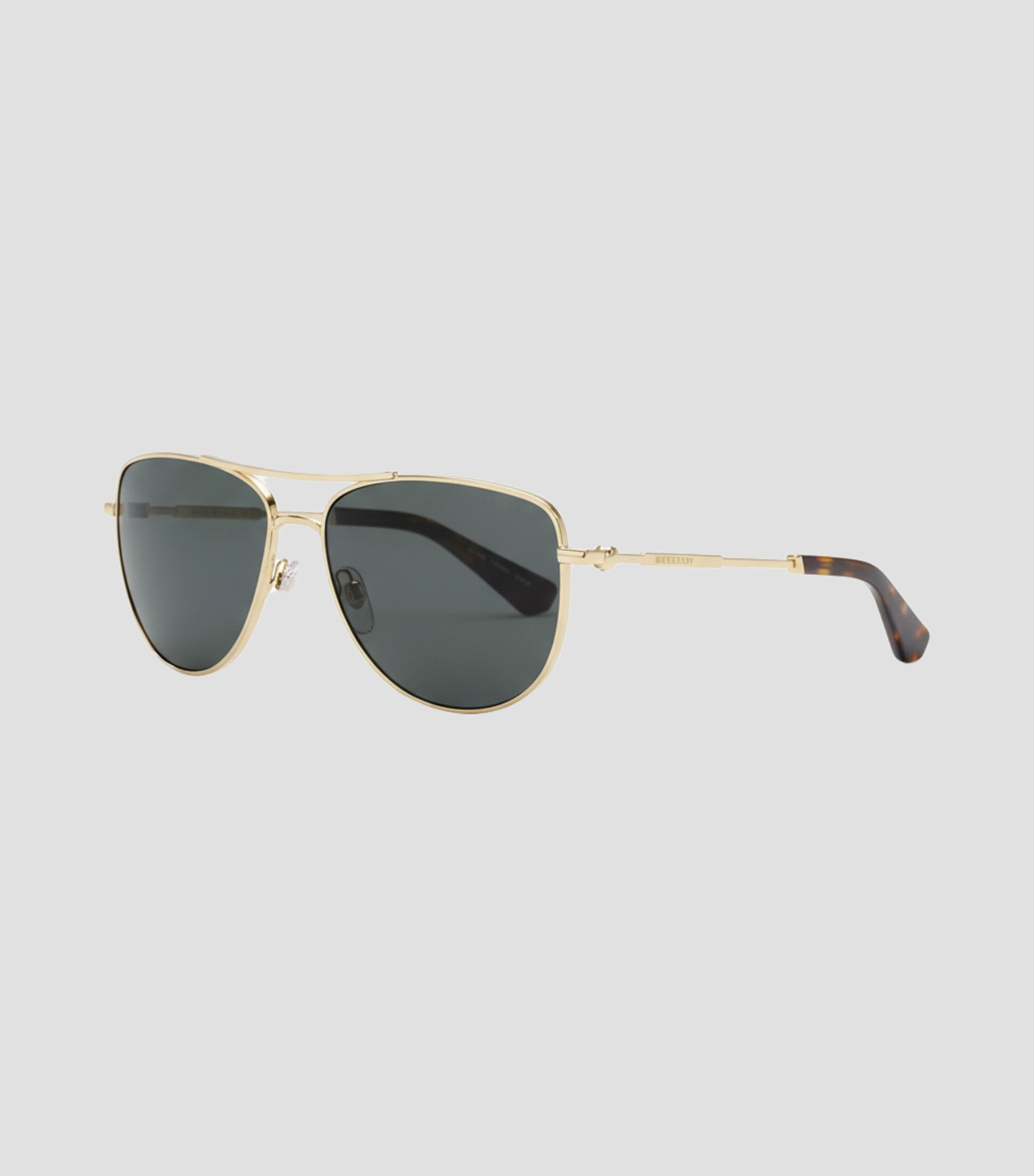 Lentes de sol aviador Metal Logo dorados Unisex
