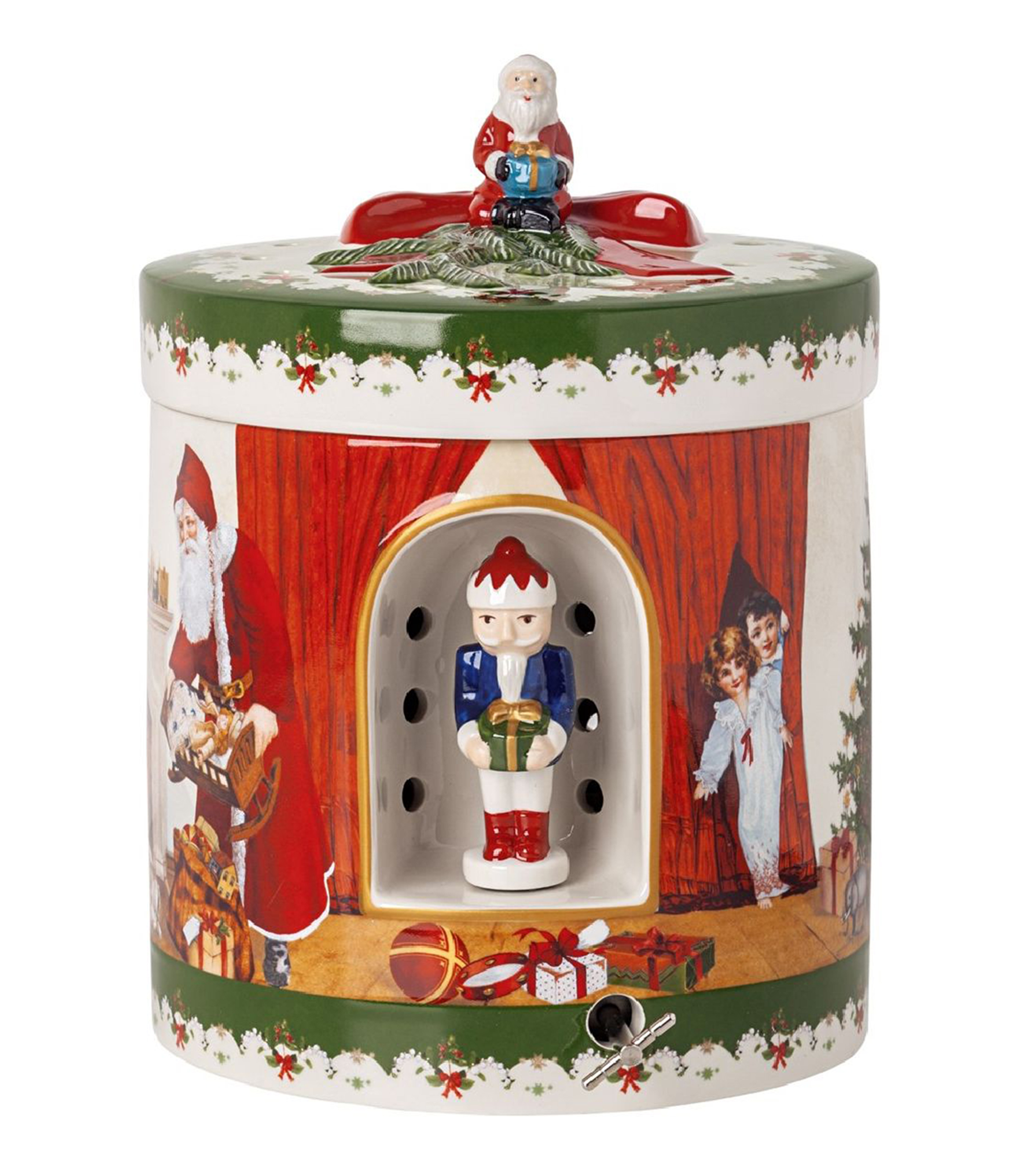 Figura Decorativa Regalo Santa en porcelana