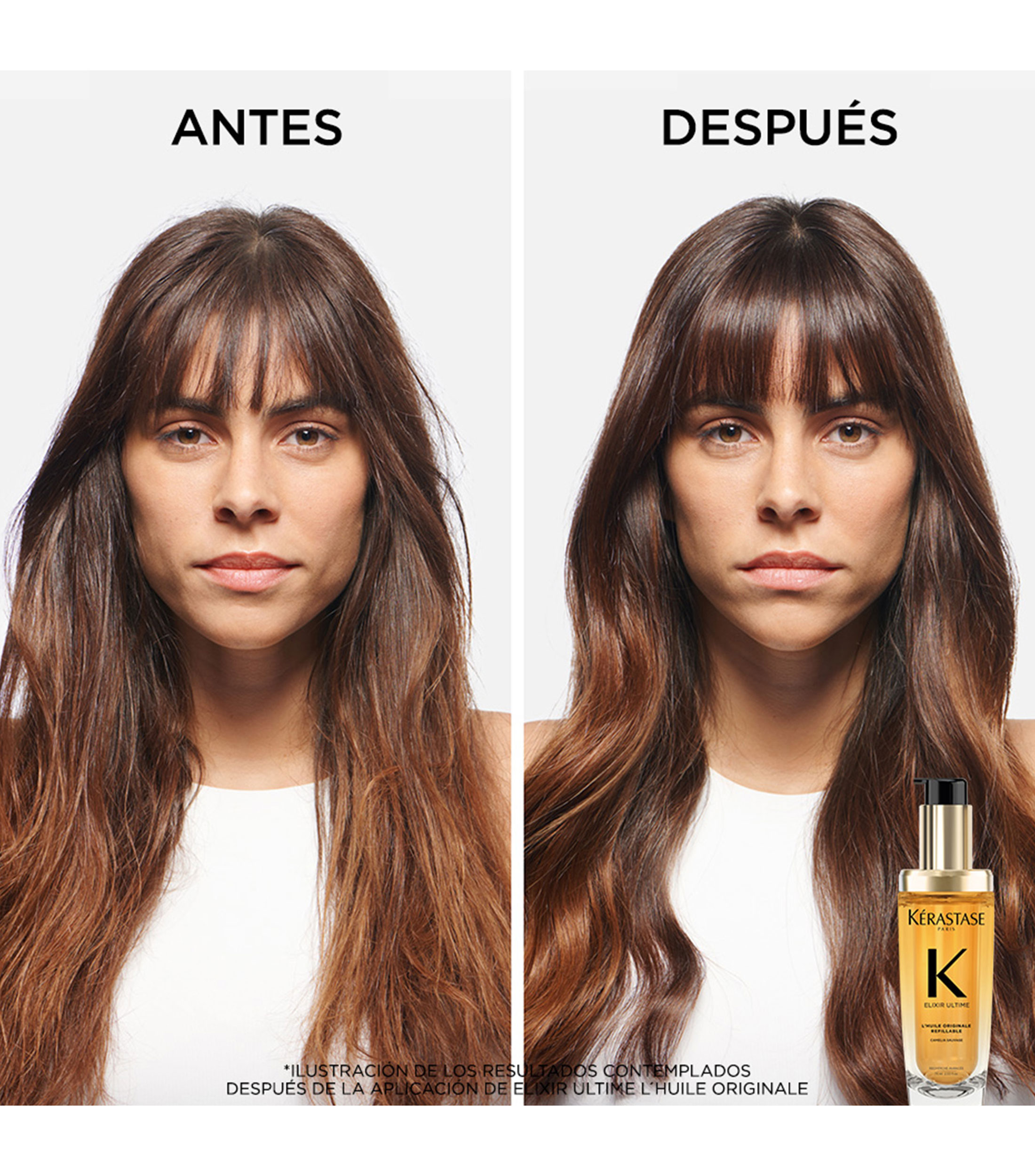 Aceite Capilar Recargable e Hidratante Elixir Ultime LHuile Originale Refillable, 75 ml