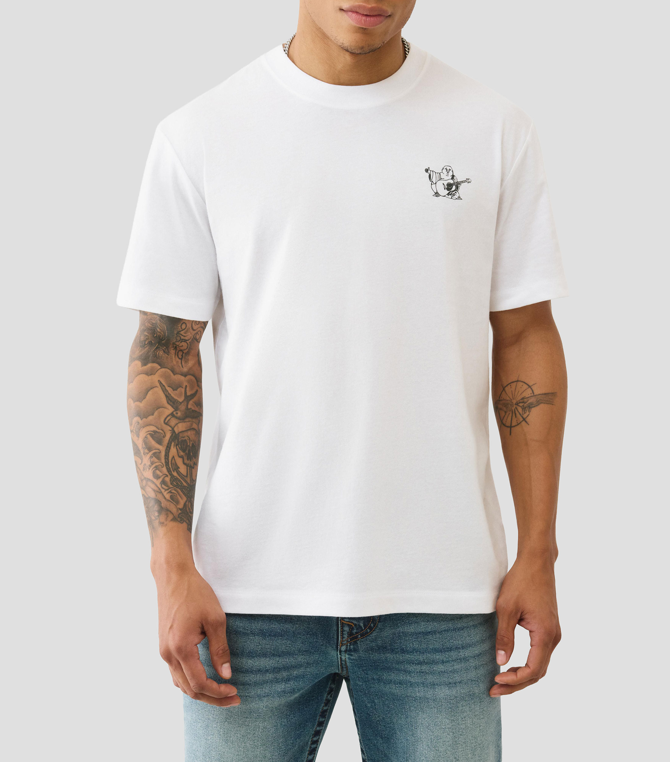 Playera cuello redondo manga corta lisa Hombre