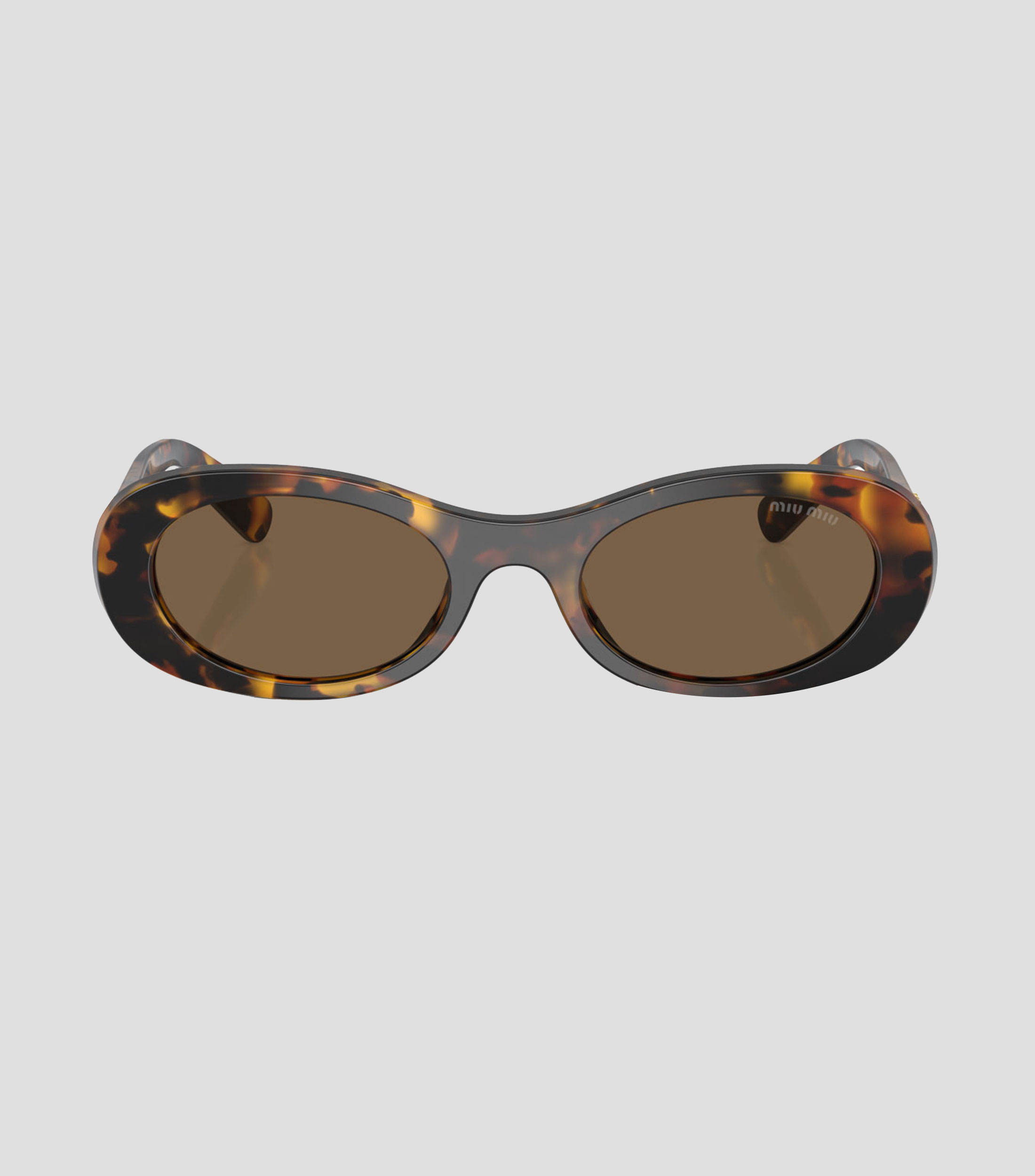 Lentes de sol ovalados carey Mujer