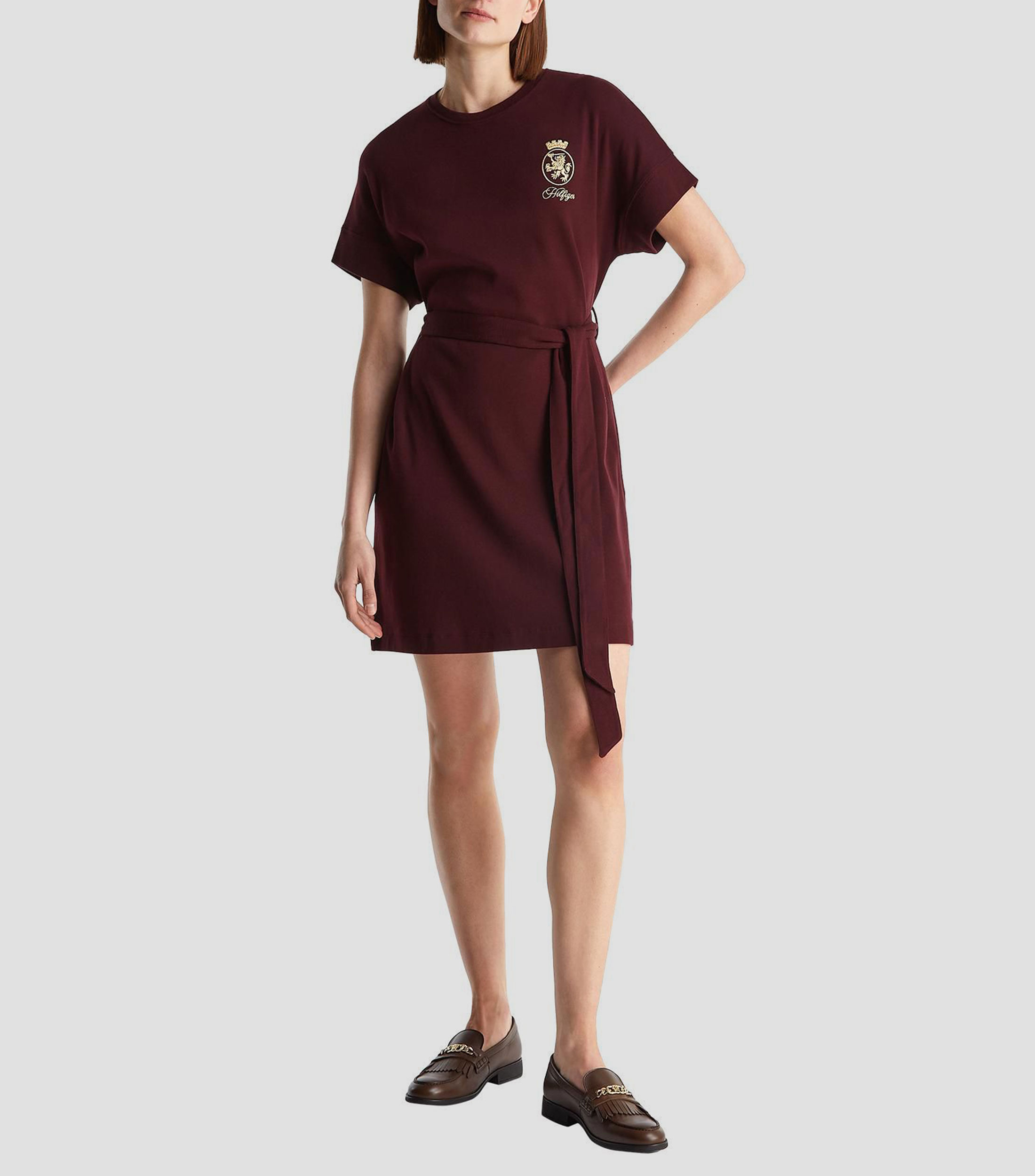 Vestido corto de manga corta Mujer