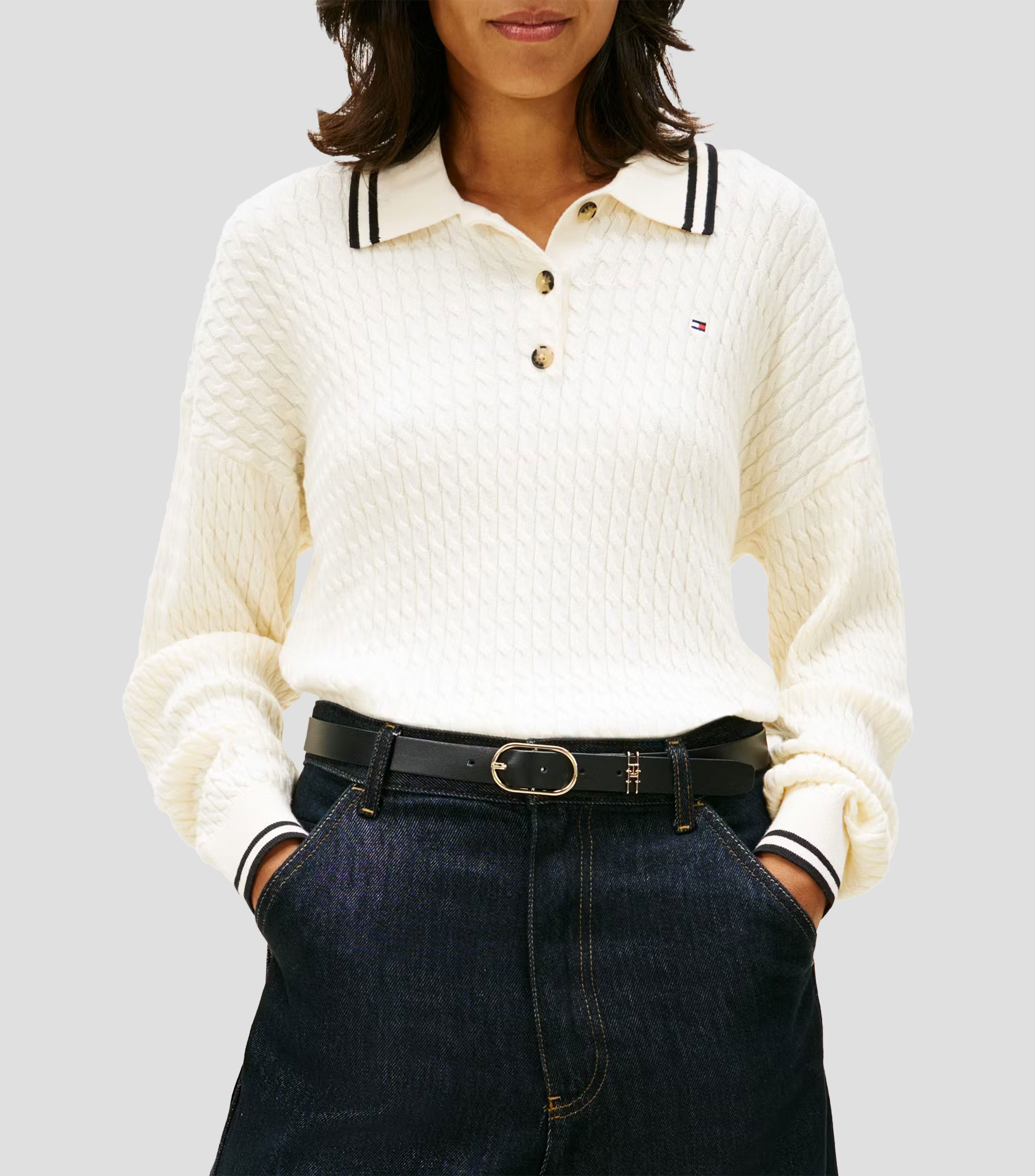 Suéter cuello polo Mujer