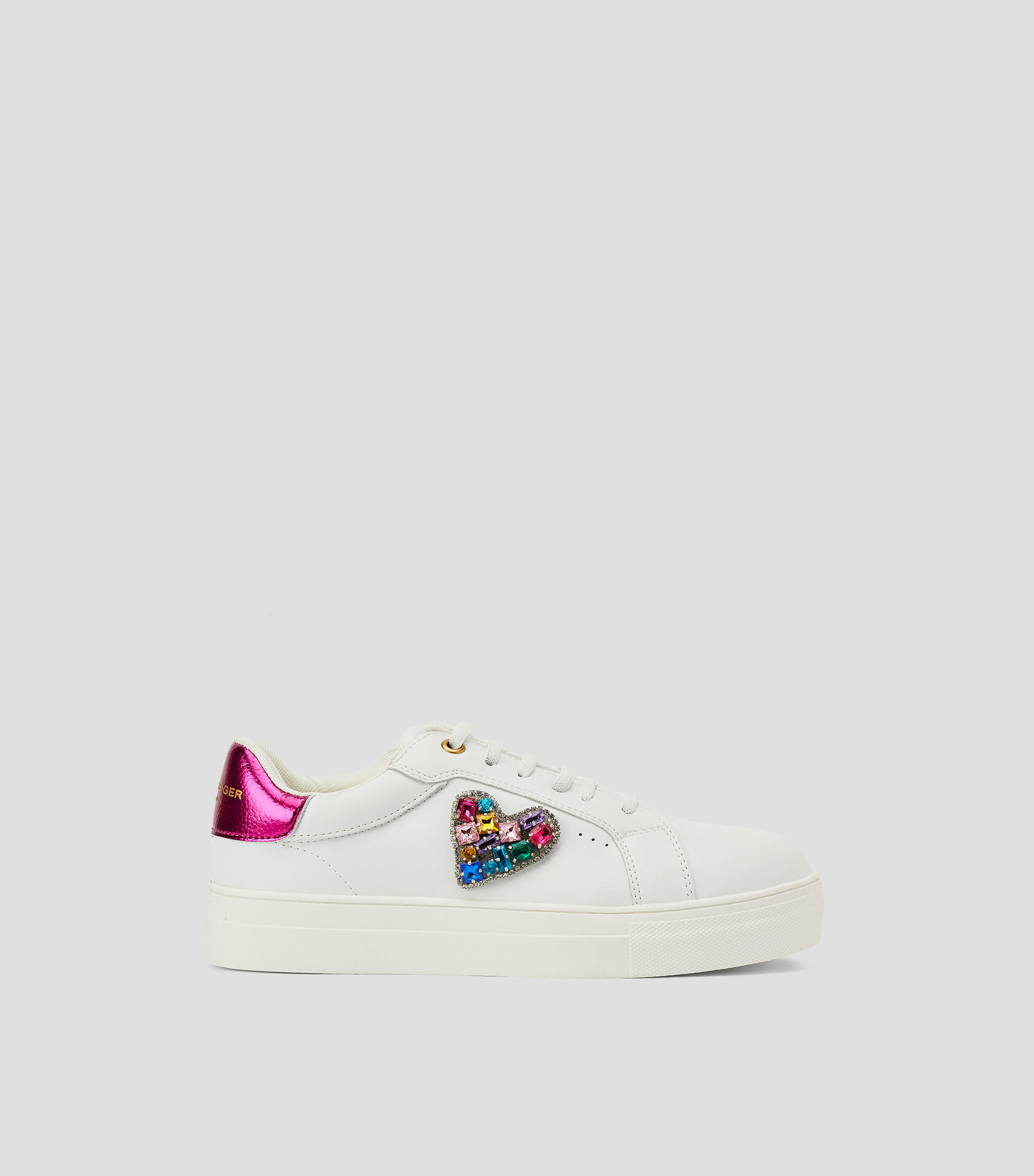 Tenis casuales Mini Lana Gem Heart en piel vacuna Niña