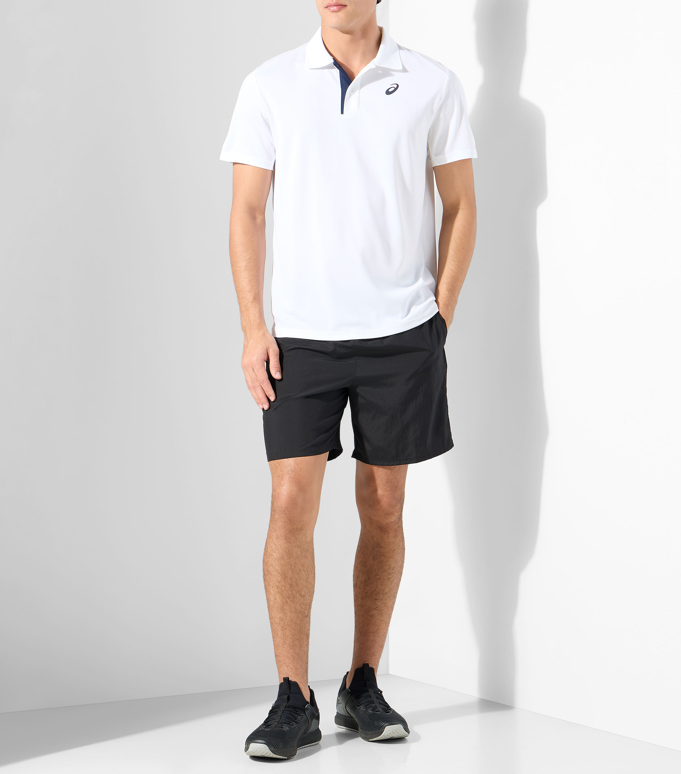 Playera tipo polo para tennis manga corta lisa Hombre