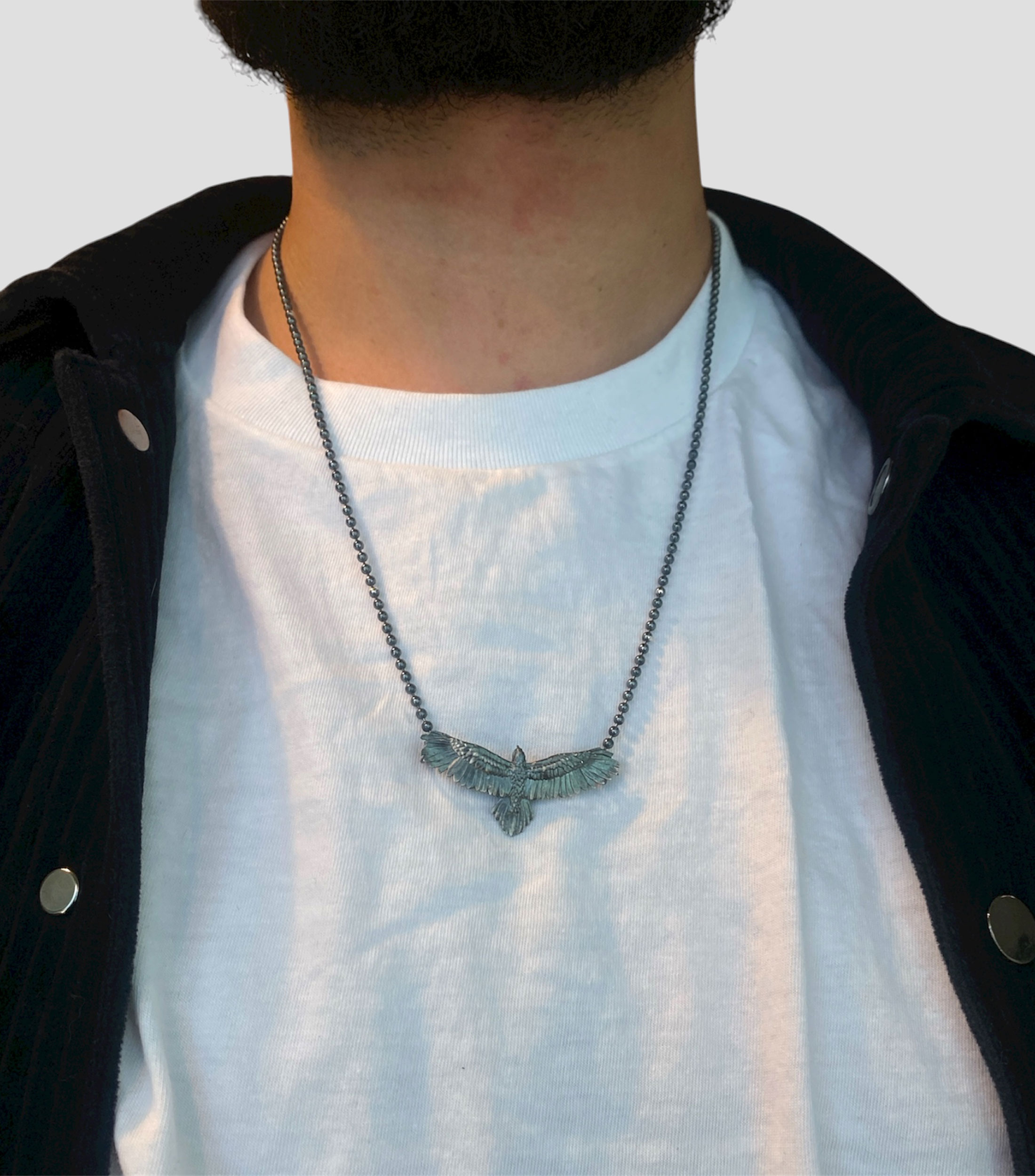 Dije de águila en plata .925 Dark Eagle Unisex
