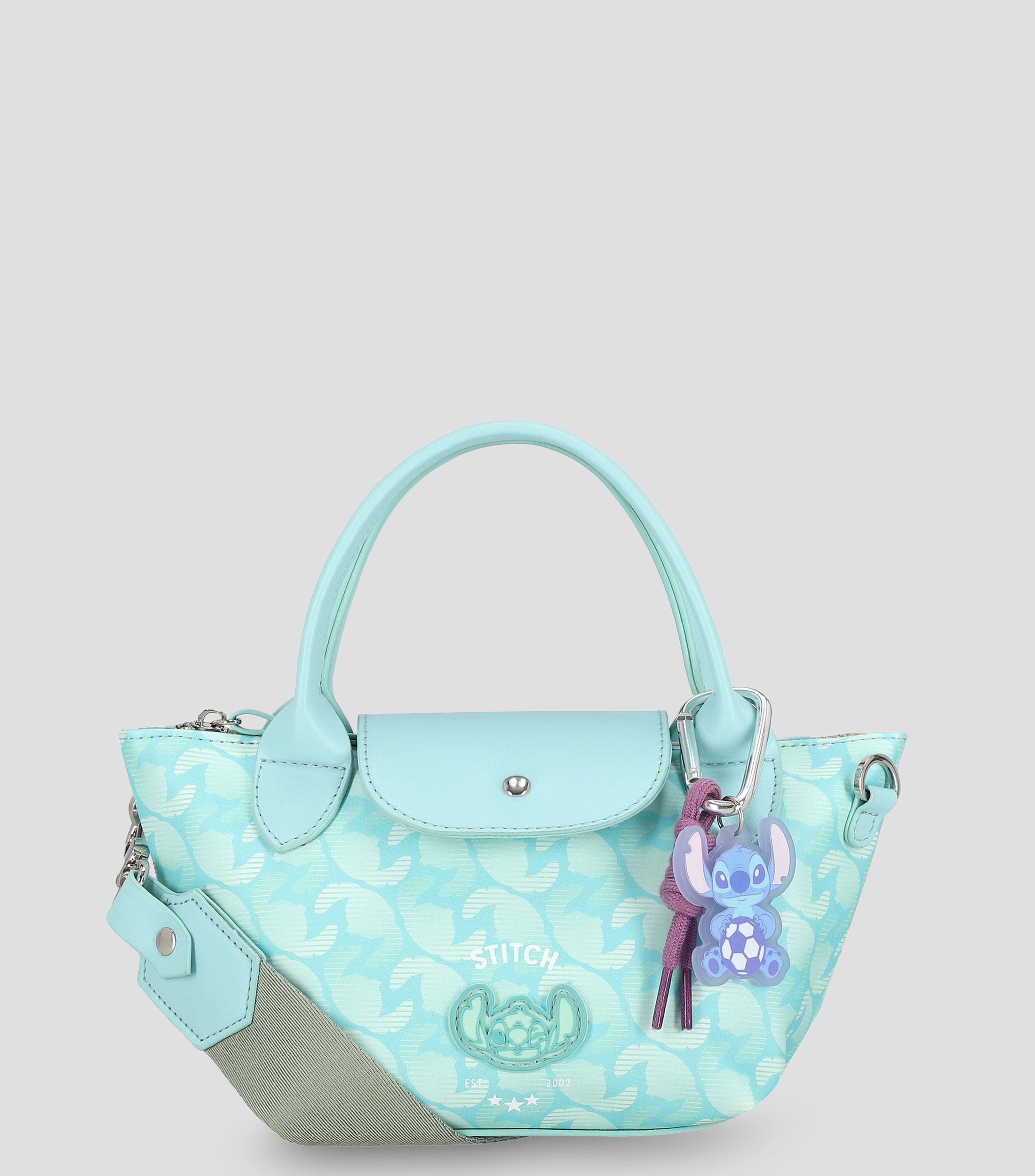 Bolsa crossbody verde Stitch Mundial estampada Mujer