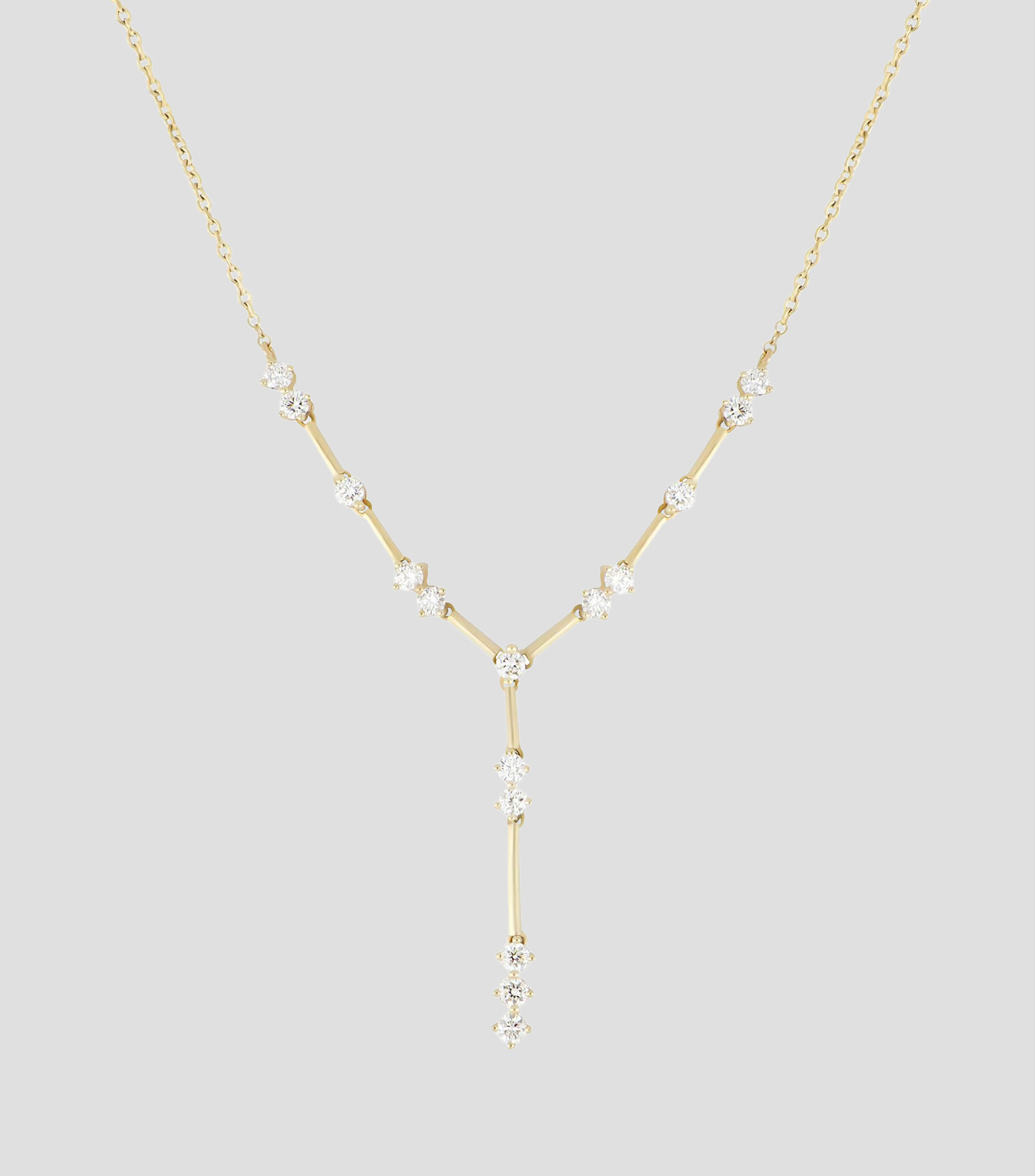 Gargantilla en Oro Amarillo de 14 Kilates con Diamante Mujer
