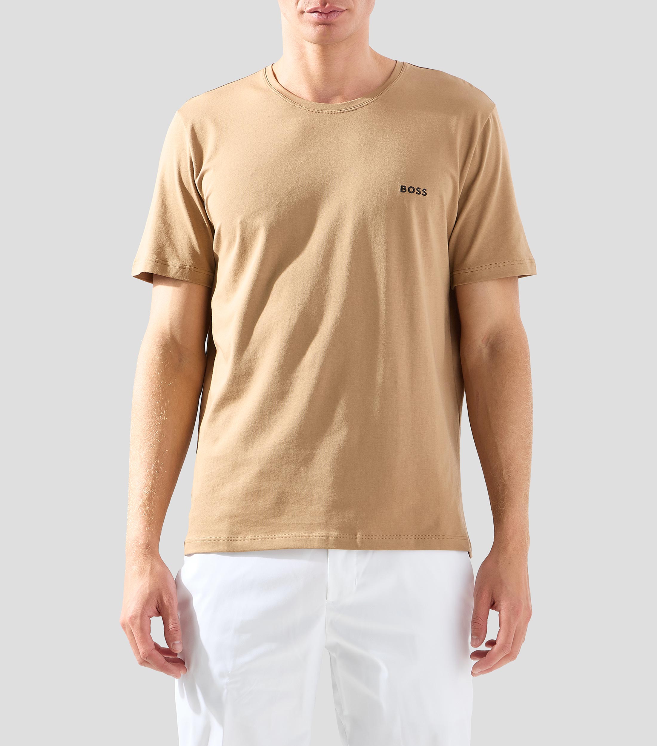 Playera cuello redondo manga corta lisa Hombre
