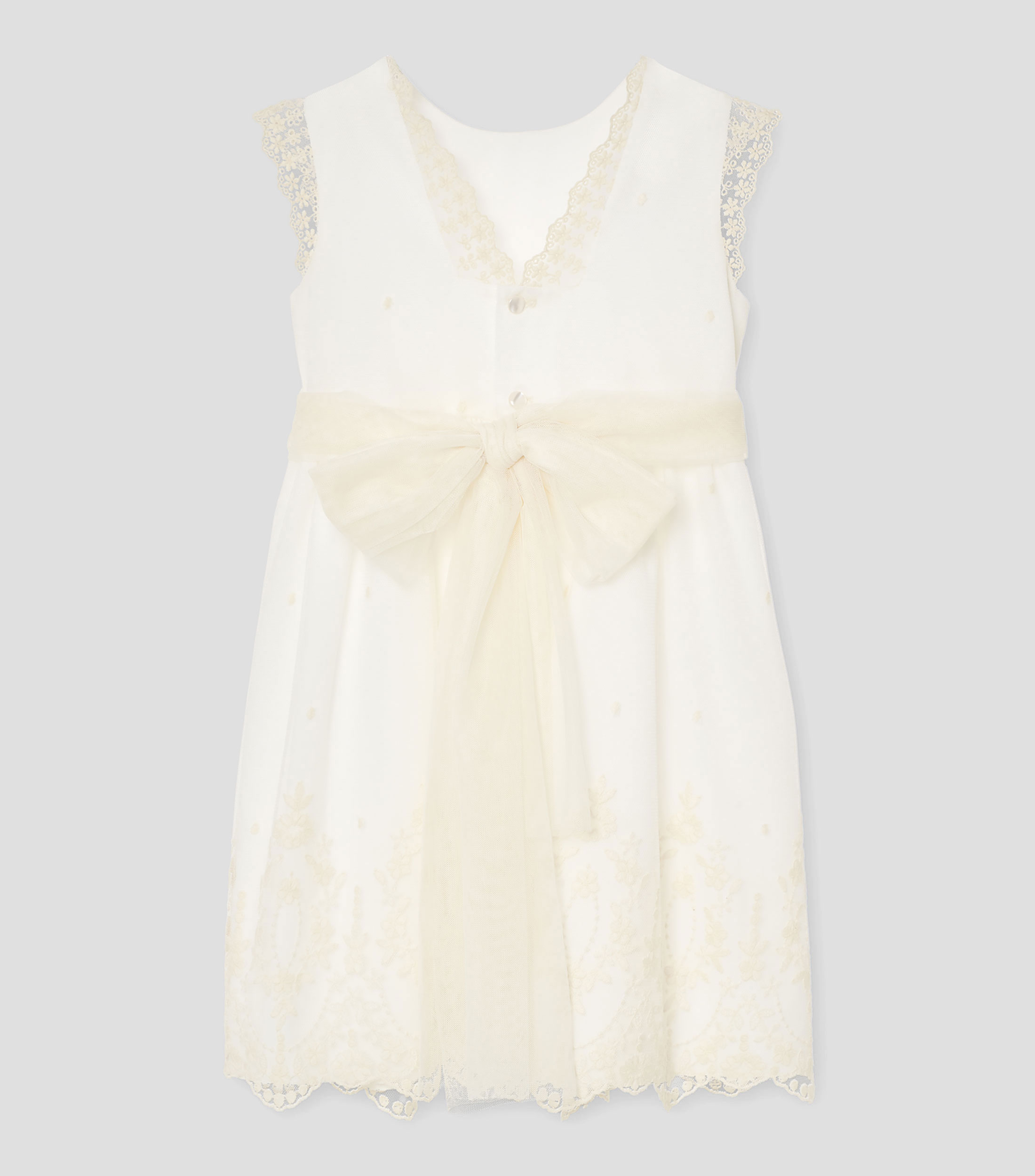 Vestido liso manga corta Niña