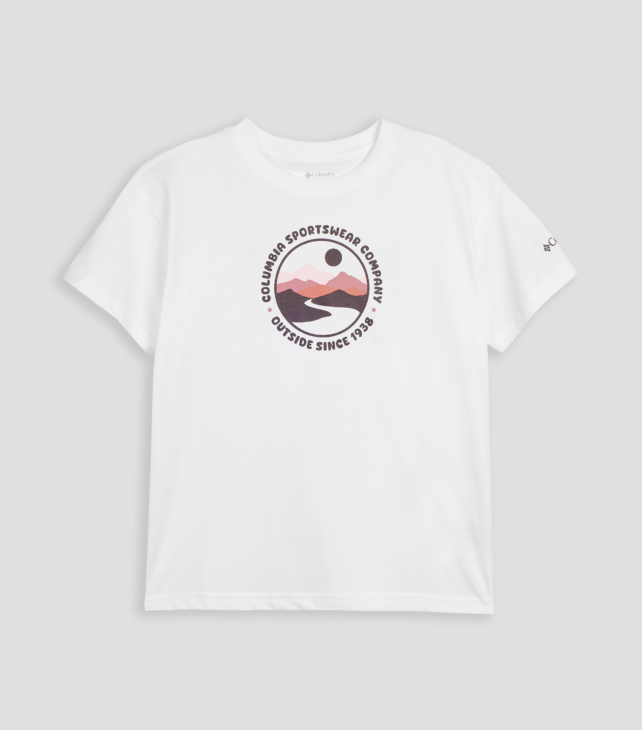 Playera para entrenamiento cuello redondo manga corta estampada Niña