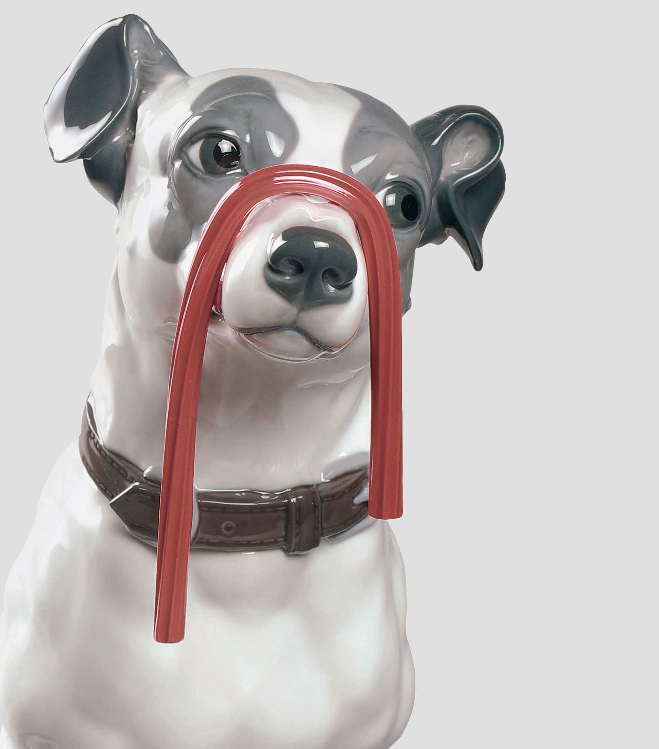 Figura Jack Russell con Regaliz en porcelana