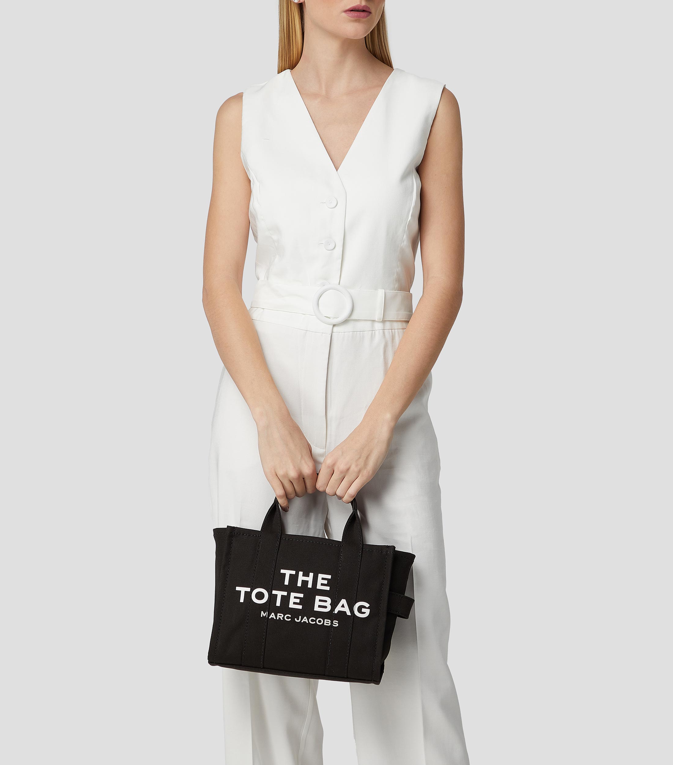 Bolsa tote con estampado a contraste Mujer