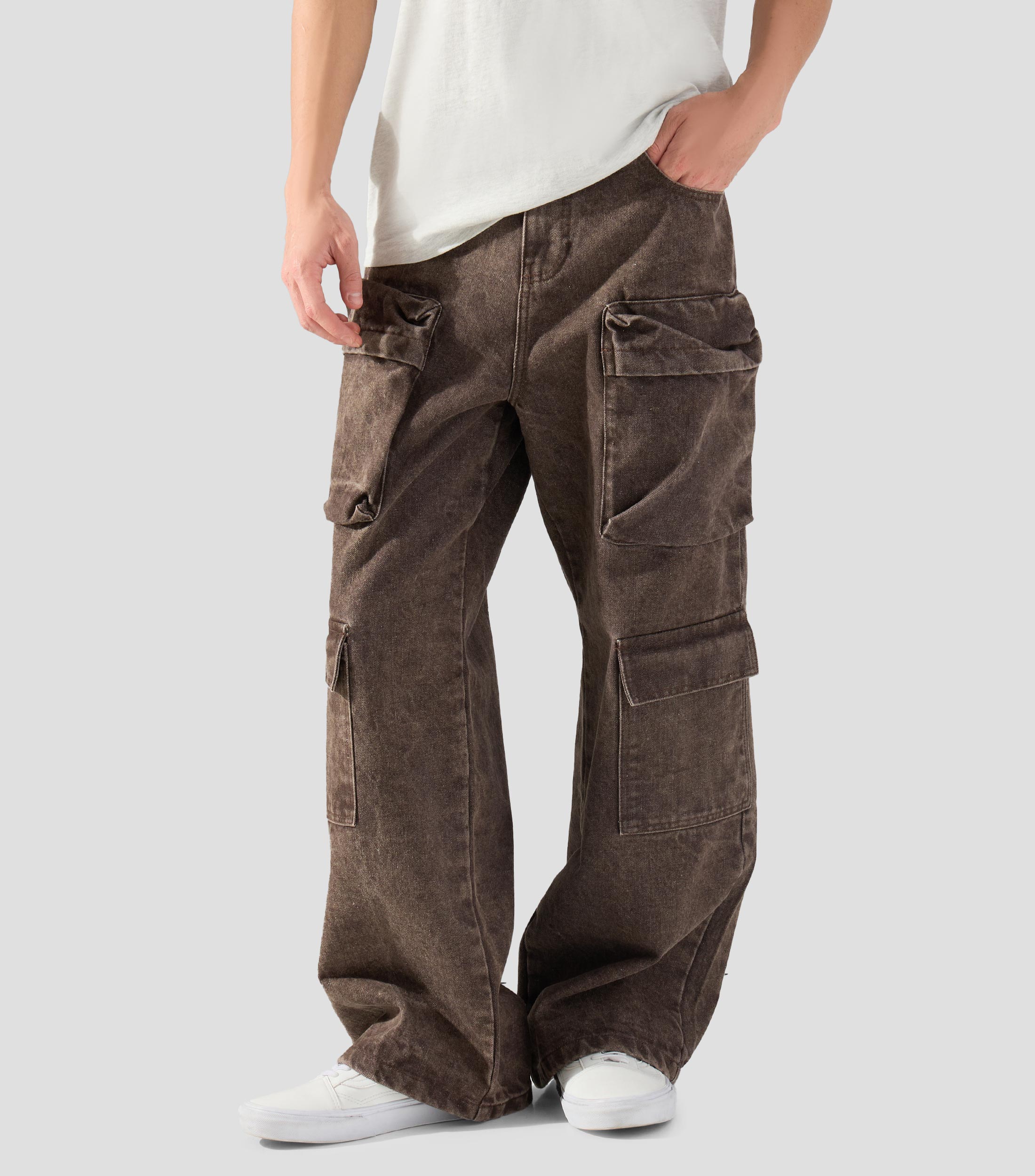 Jeans de corte cargo Hombre