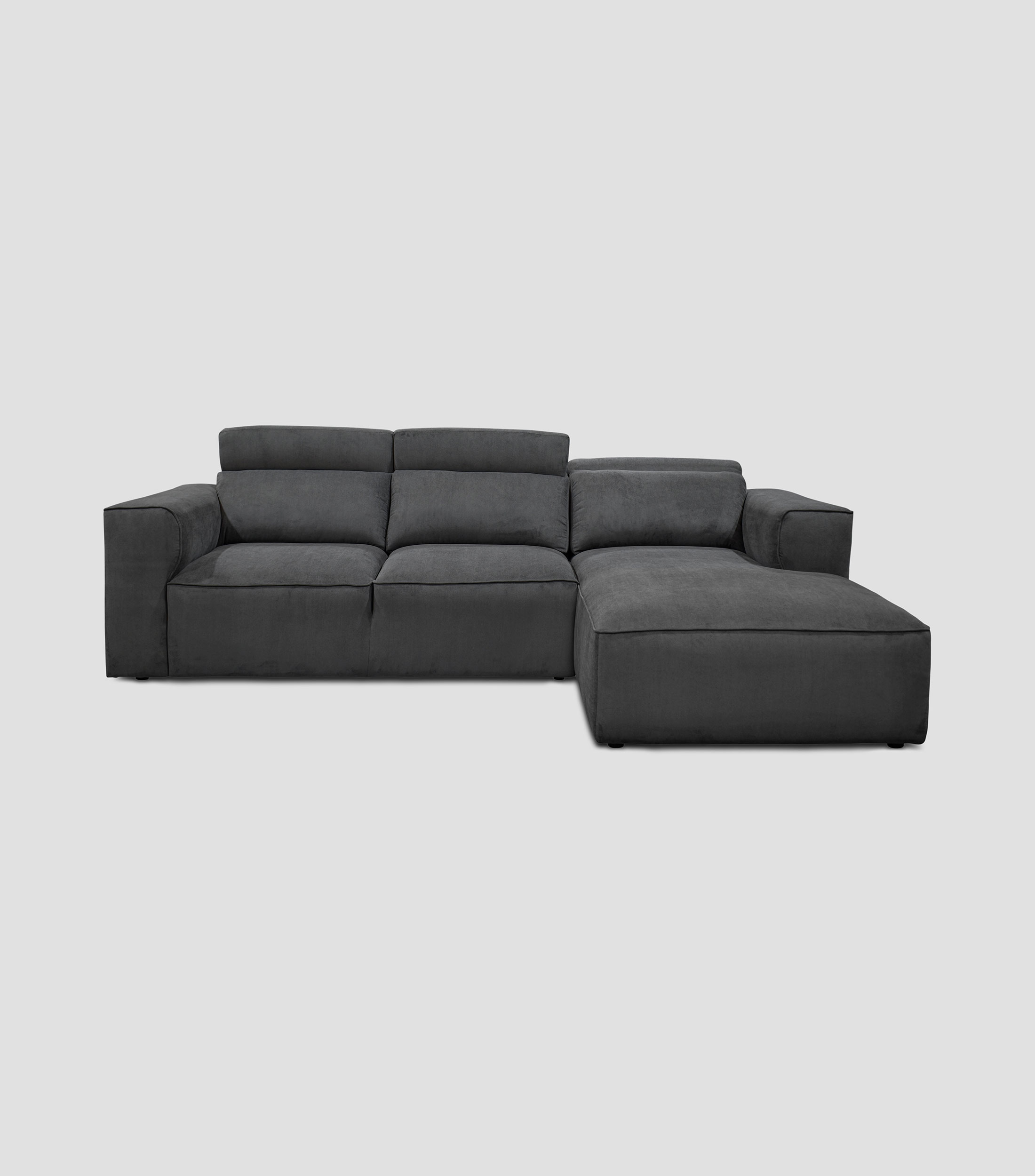 Esquinero derecho de 3 asientos modular Frida gris