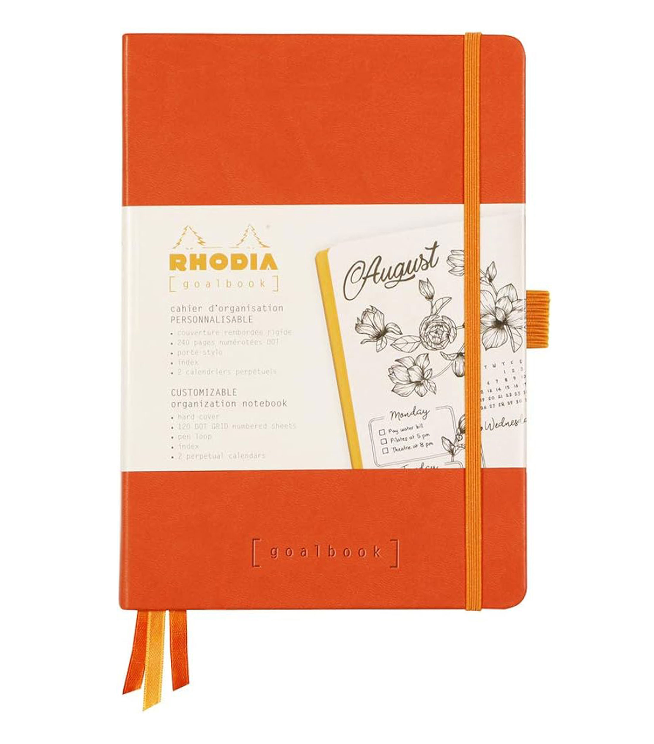 Libreta A5 Pasta Dura Puntos Mandarina