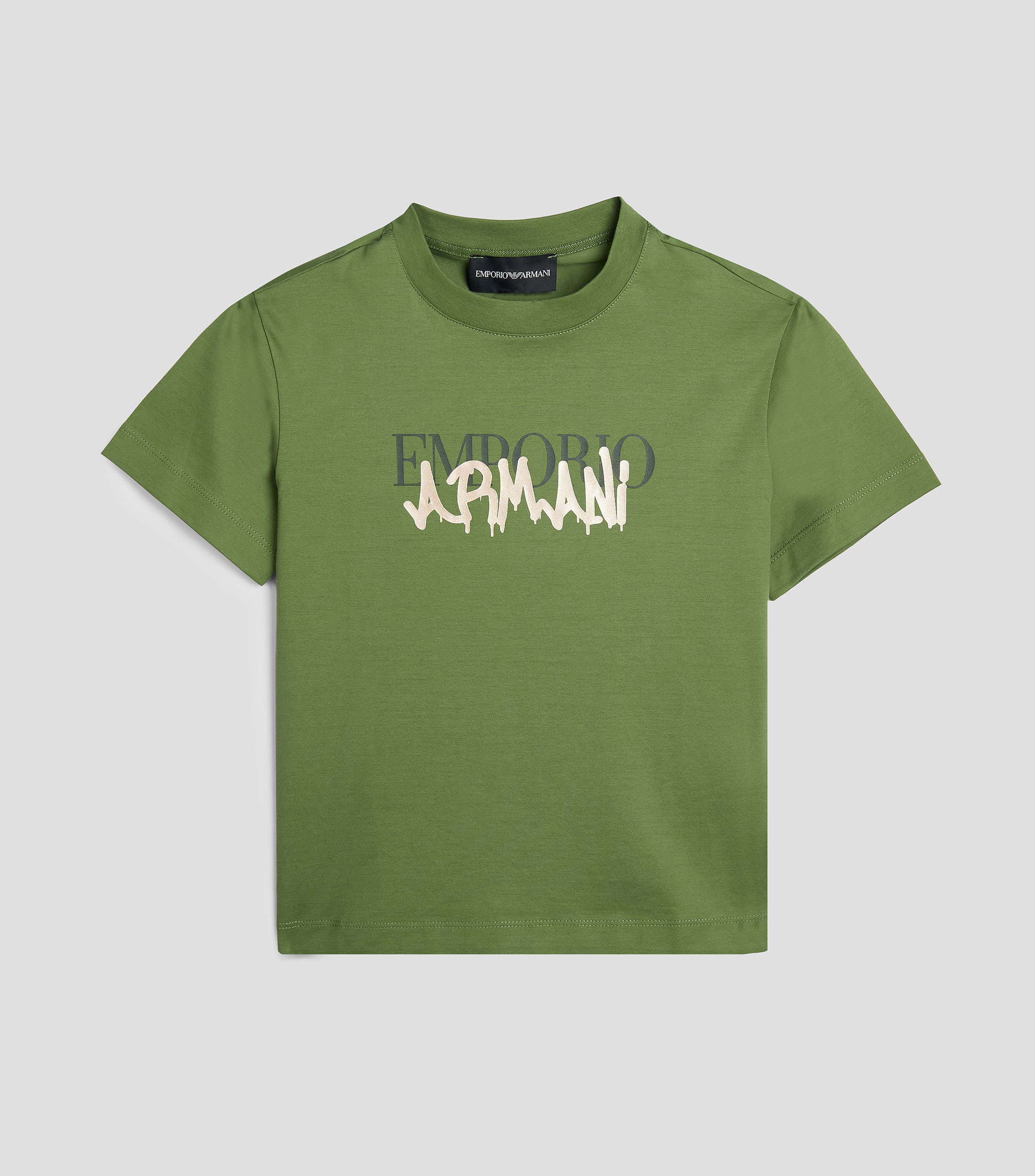Playera de cuello redondo con manga corta estampada Niño