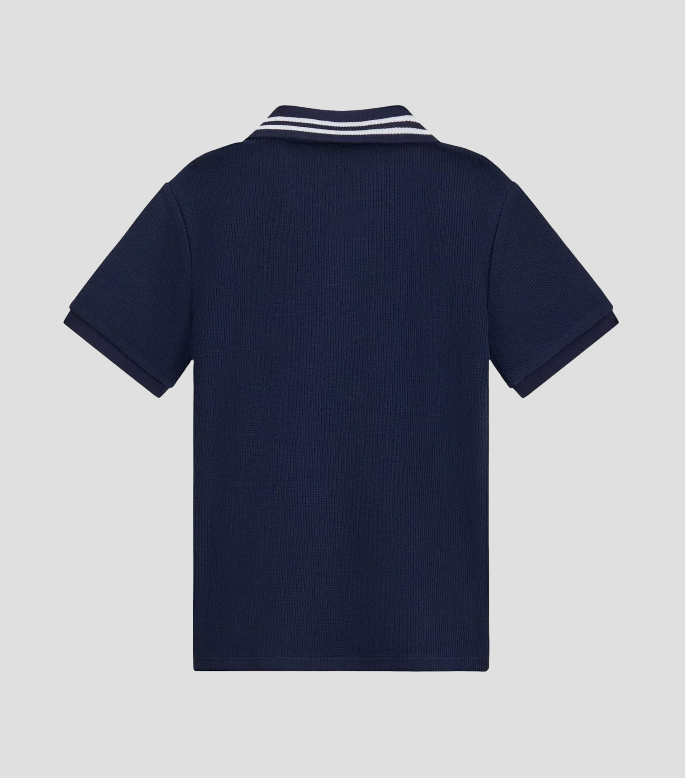 Playera tipo Polo manga corta con microdiseños Niño