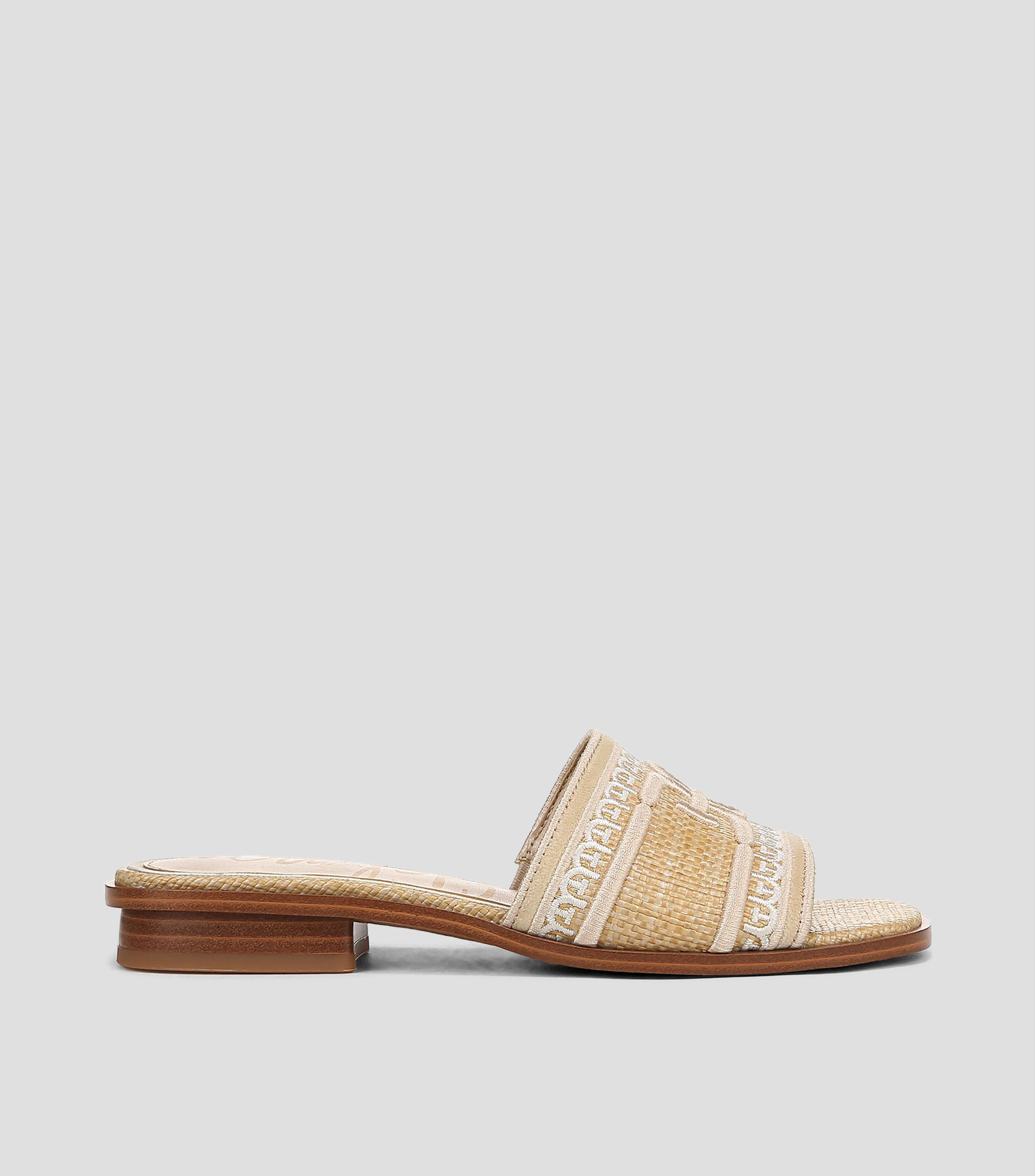 Sandalias con tacón bajo media luna Mujer